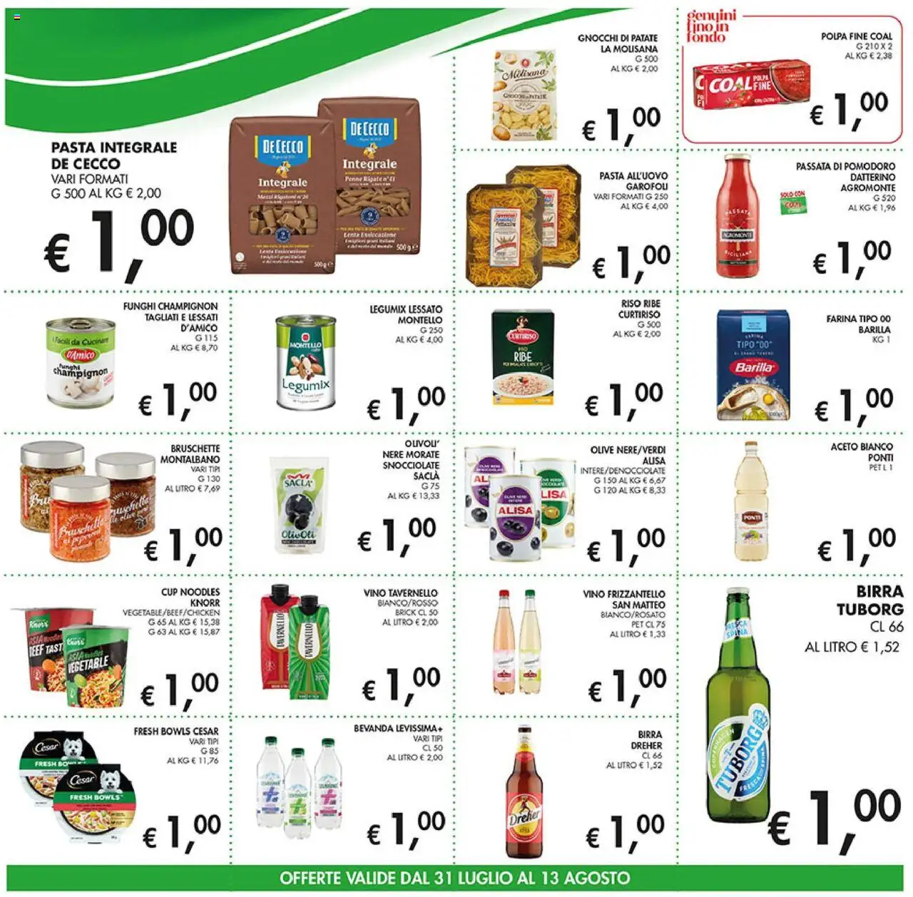 Volantino Coal del 31.07.2025 | Pagina: 4 | Prodotti: Birra, Olive, Vino, Funghi