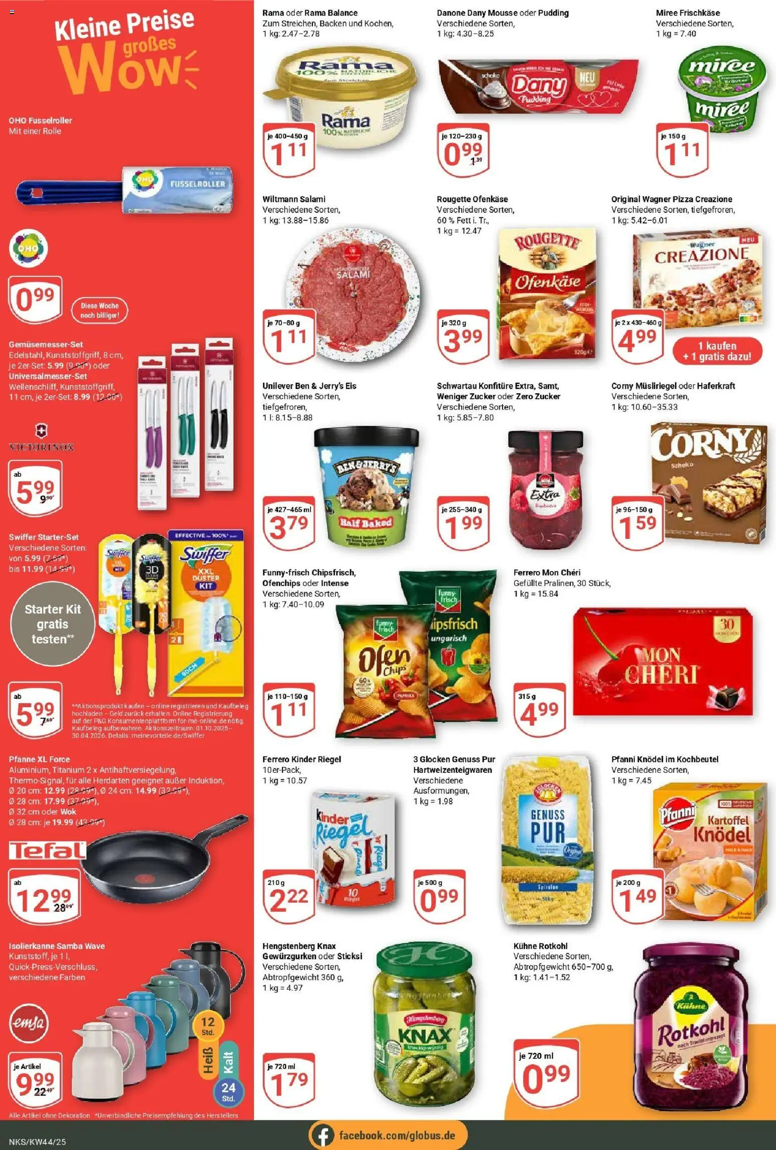 Globus prospekt Neunkirchen	 – gültig ab 26.10.2025 | Seite: 4 | Produkte: Pudding, Swiffer, Wok, Mon cheri