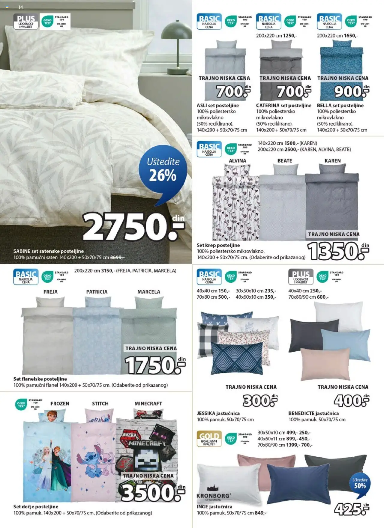 Jysk katalog - važi od 24.09.2025 | Strana: 14 | Proizvode: Posteljine