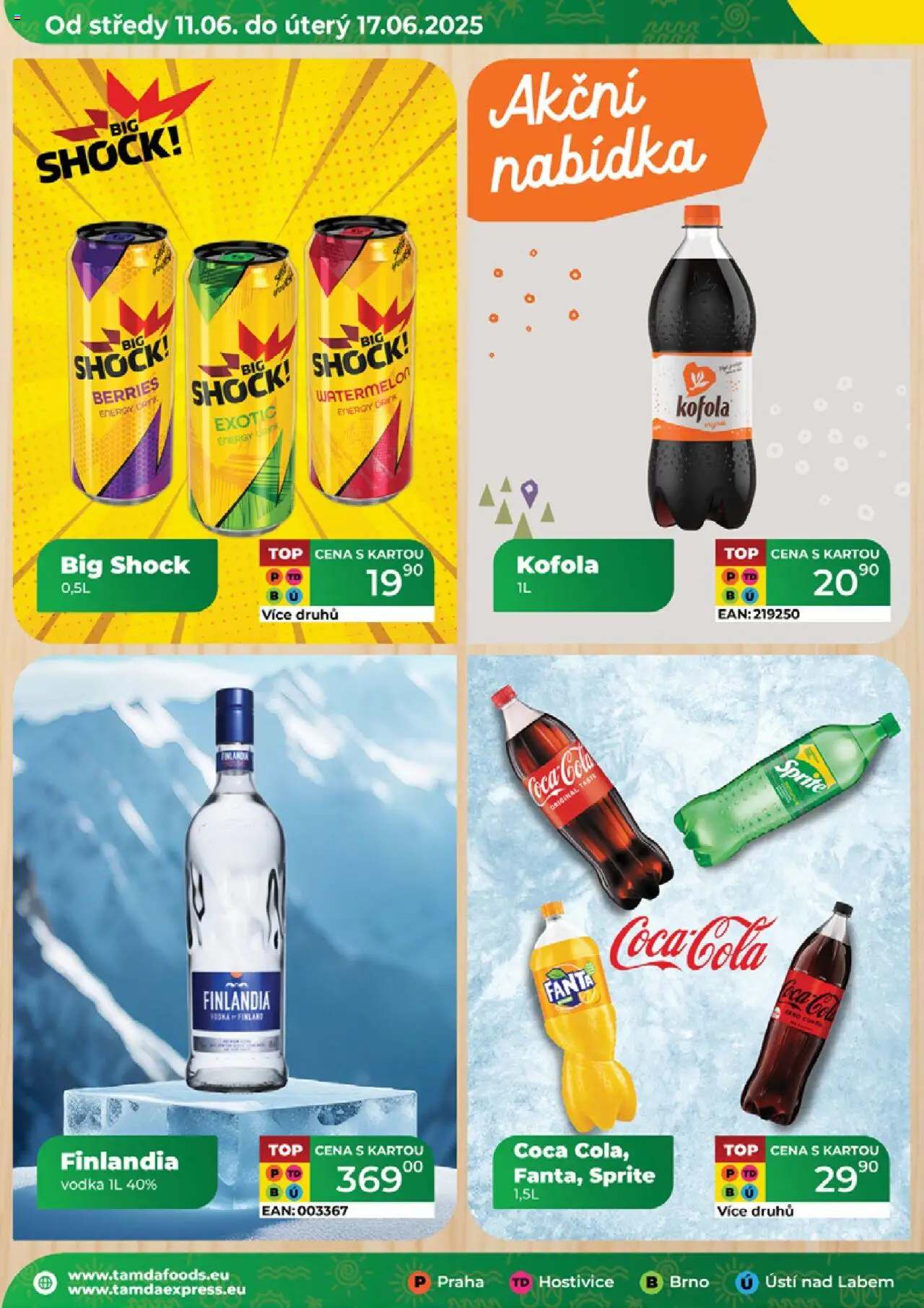 Tamda Foods leták od 11.06.2025 | Strana: 16 | Produkty: Fanta, Finlandia vodka, Sprite, Cola