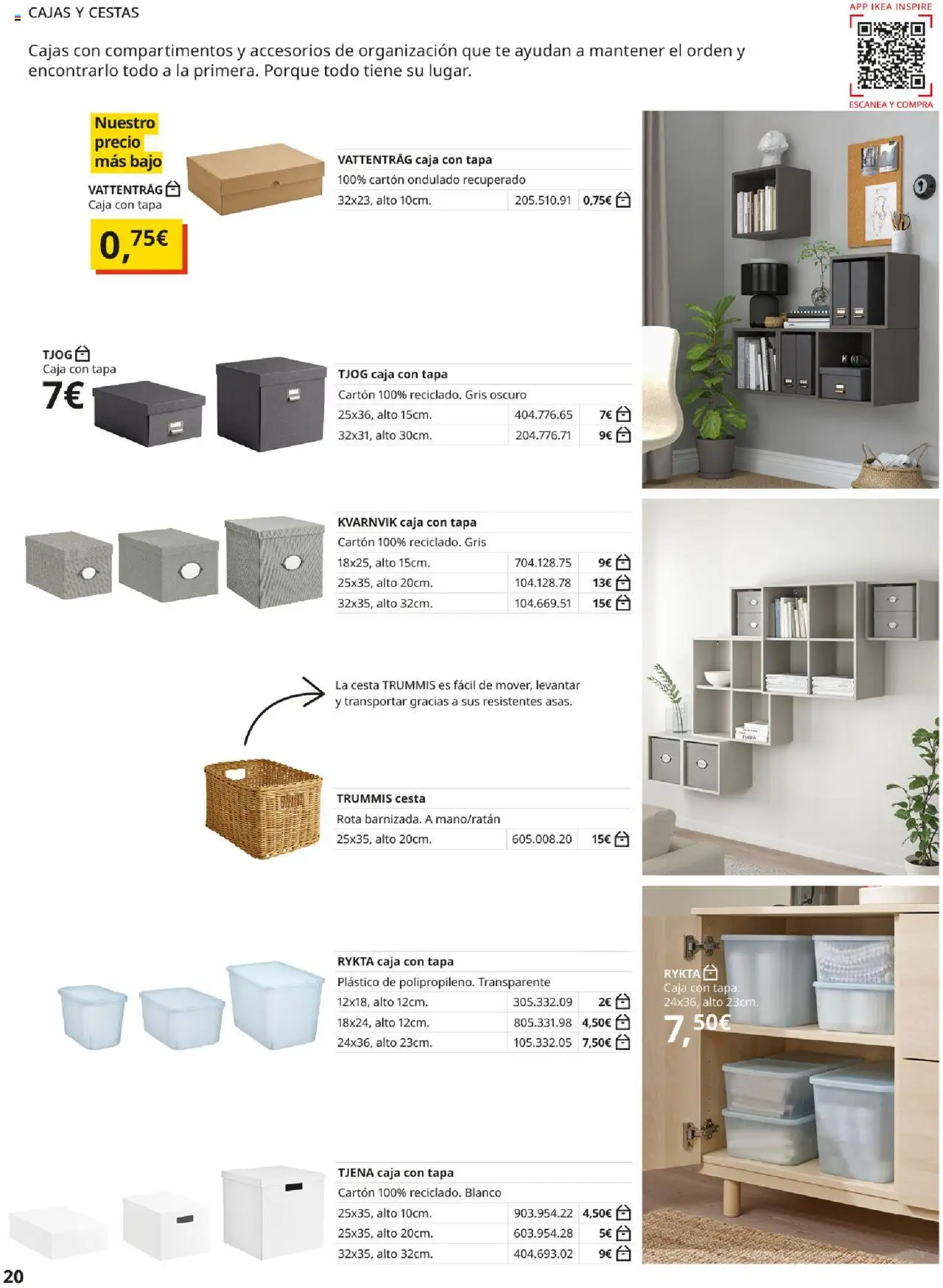 Catálogo IKEA Besta Eket │ válido desde el 04.02.2025 | Página: 20 | Productos: Té, Caja, Cesta