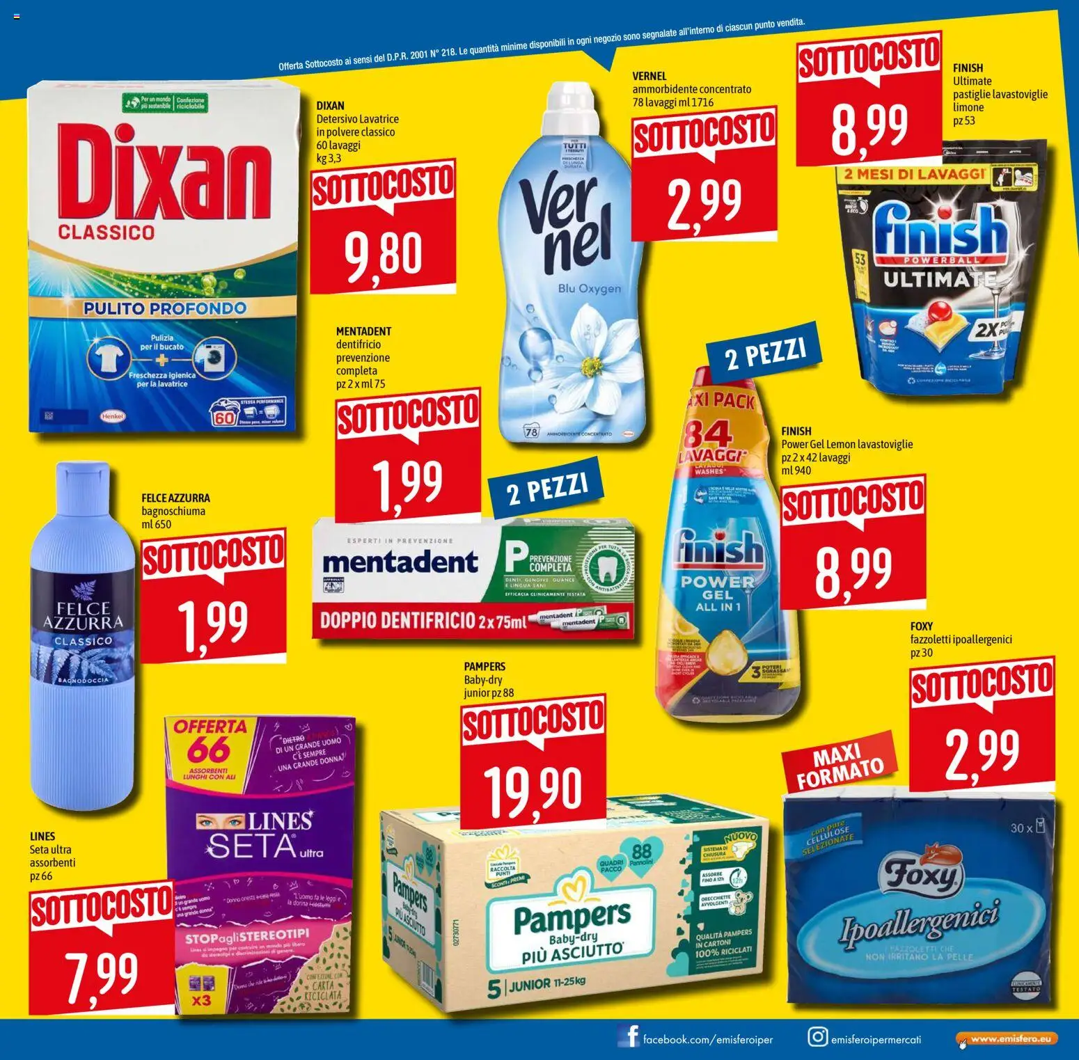 Volantino Emisfero del 13.11.2025 | Pagina: 5 | Prodotti: Fazzoletti, Lavatrice, Lavastoviglie, Pampers