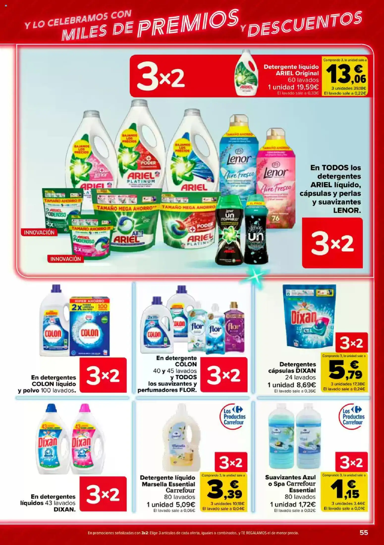 Carrefour folleto │ válido desde el 23.04.2026 | Página: 54 | Productos: Polvo, Detergente, Té, Detergente líquido