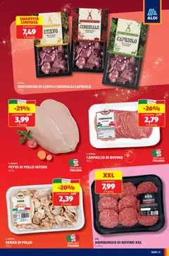 Anteprima del volantino CARPACCIO DI BOVINO, 150 g, 100% carne ITALIANA valido a partire dal 15.12.2025 | Pagina: 5 | Prodotti: Bovino, Petto di Pollo, Pollo, Hamburger