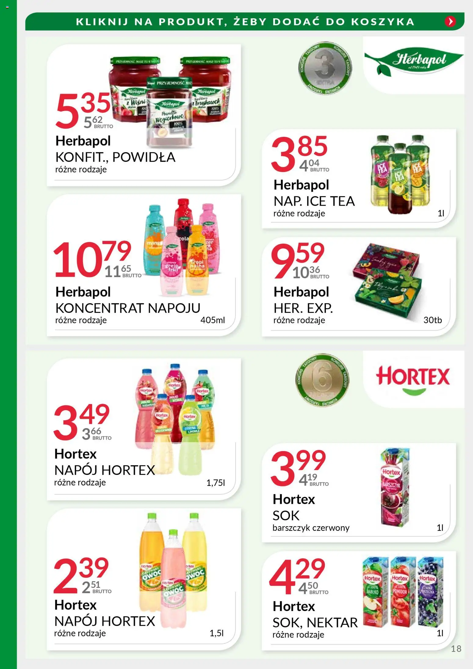 Eurocash Gazetka - Targi Jesień od 17.11.2025 | Strona: 18 | Produkty: Ice Tea, Powidła