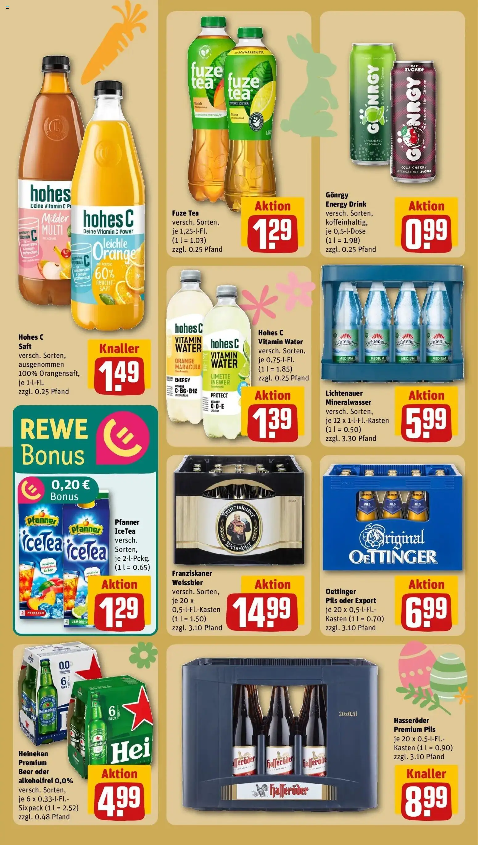 Rewe Prospekt Weißenfels	 – gültig ab 23.03.2026 | Seite: 18 | Produkte: Fuze tea, Oettinger, Heineken, Hohes c