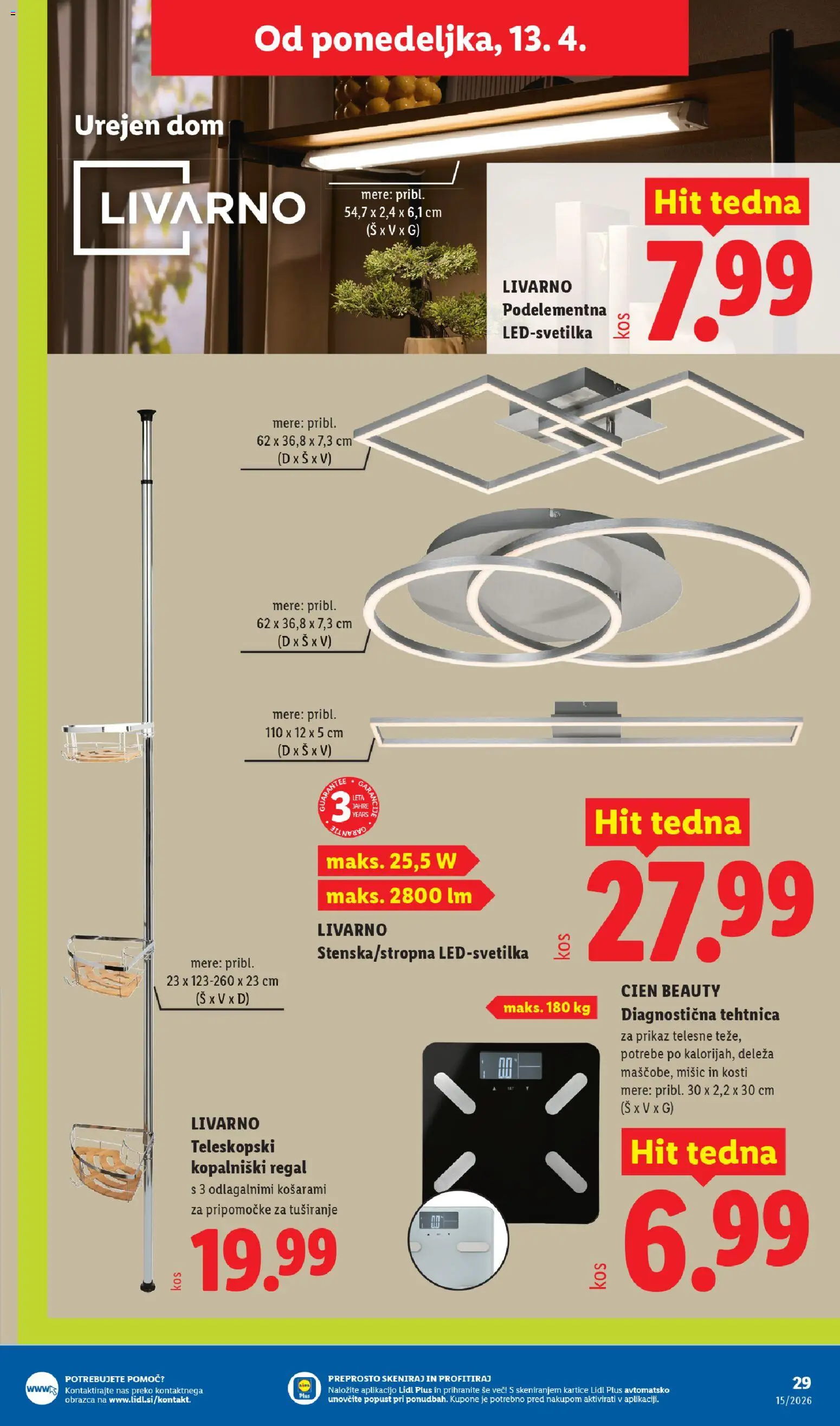 Novi Lidl katalog ponudbe – veljaven od 09.04.2026 | Stran: 57 | Izdelki: Regal, Tehtnica