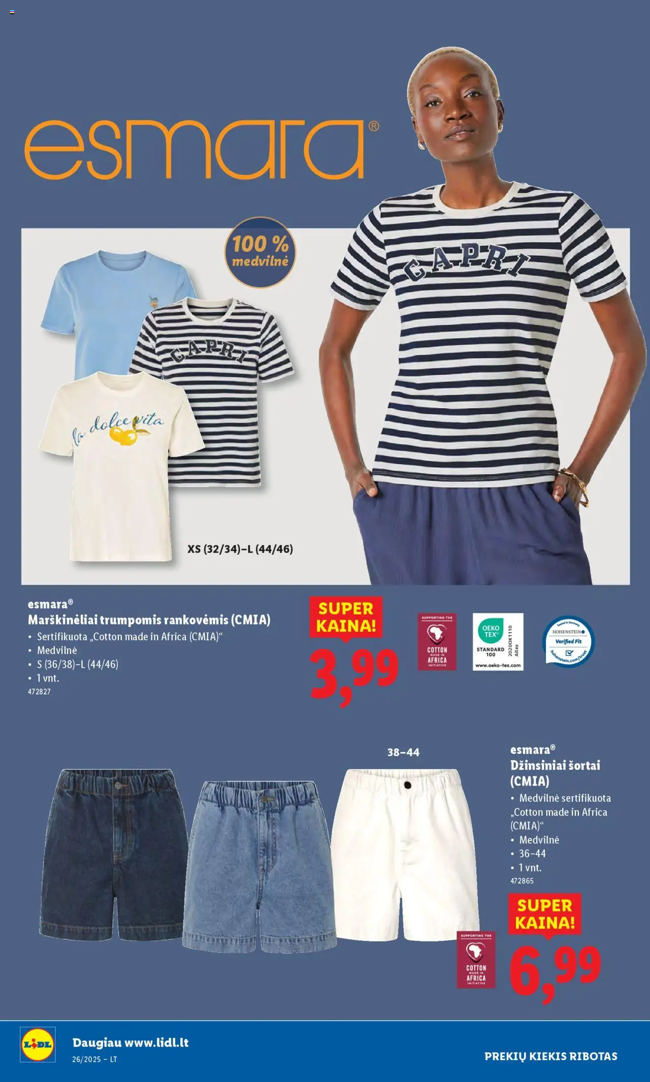 LIDL leidinys - Ne maisto prekių pasiūlymai│galioja nuo 23.06.2025 | Puslapis: 28 | Prekių: Marškinėliai, Šortai