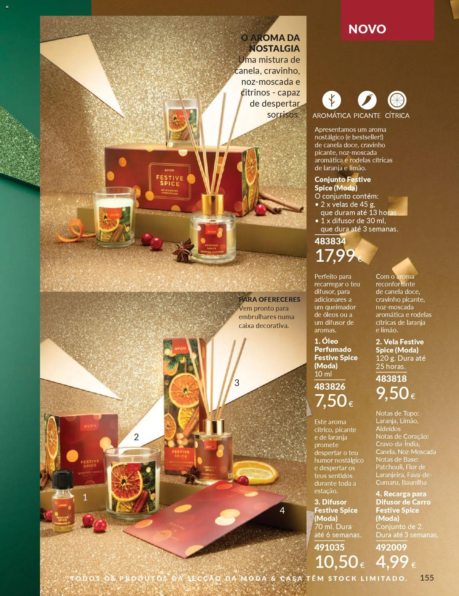 Catálogo Avon Campanha 11 Black Friday │ válido de 01.11.2025 | Página: 155 | Produtos: Canela, Caixa, Difusor, Velas