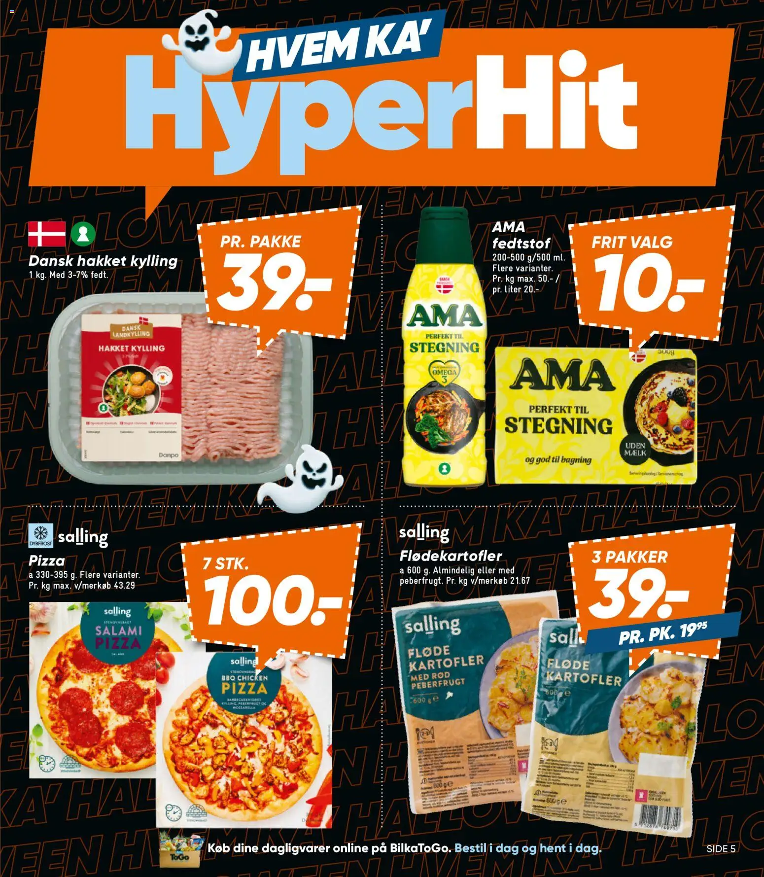 Bilka tilbudsavis – gyldig fra 24.10.2025 | Side: 5 | Produkter: Salami, Fløde, Kartofler, Mozzarella