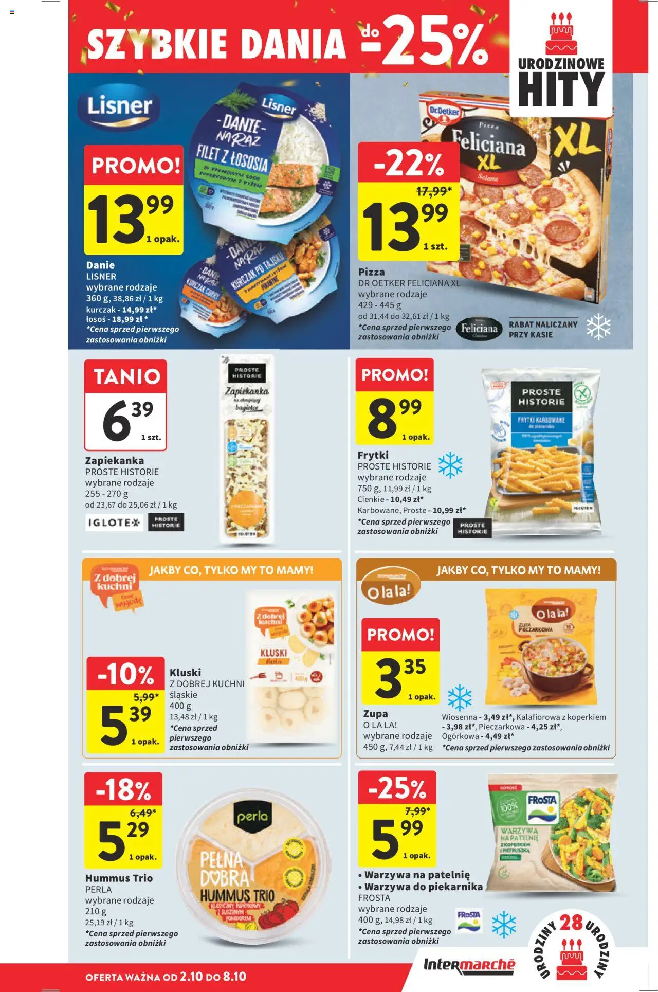 Intermarche Gazetka od 02.10.2025 | Strona: 27 | Produkty: Patelnie, Hummus, Frytki, Warzywa