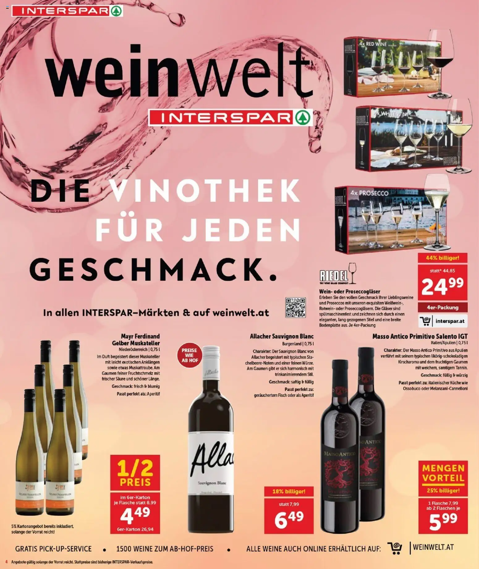 Interspar Flugblatt - Burgenland gültig ab 09.04.2026 | Seite: 4 | Produkte: Häränliha, Duft, Wein, Fisch