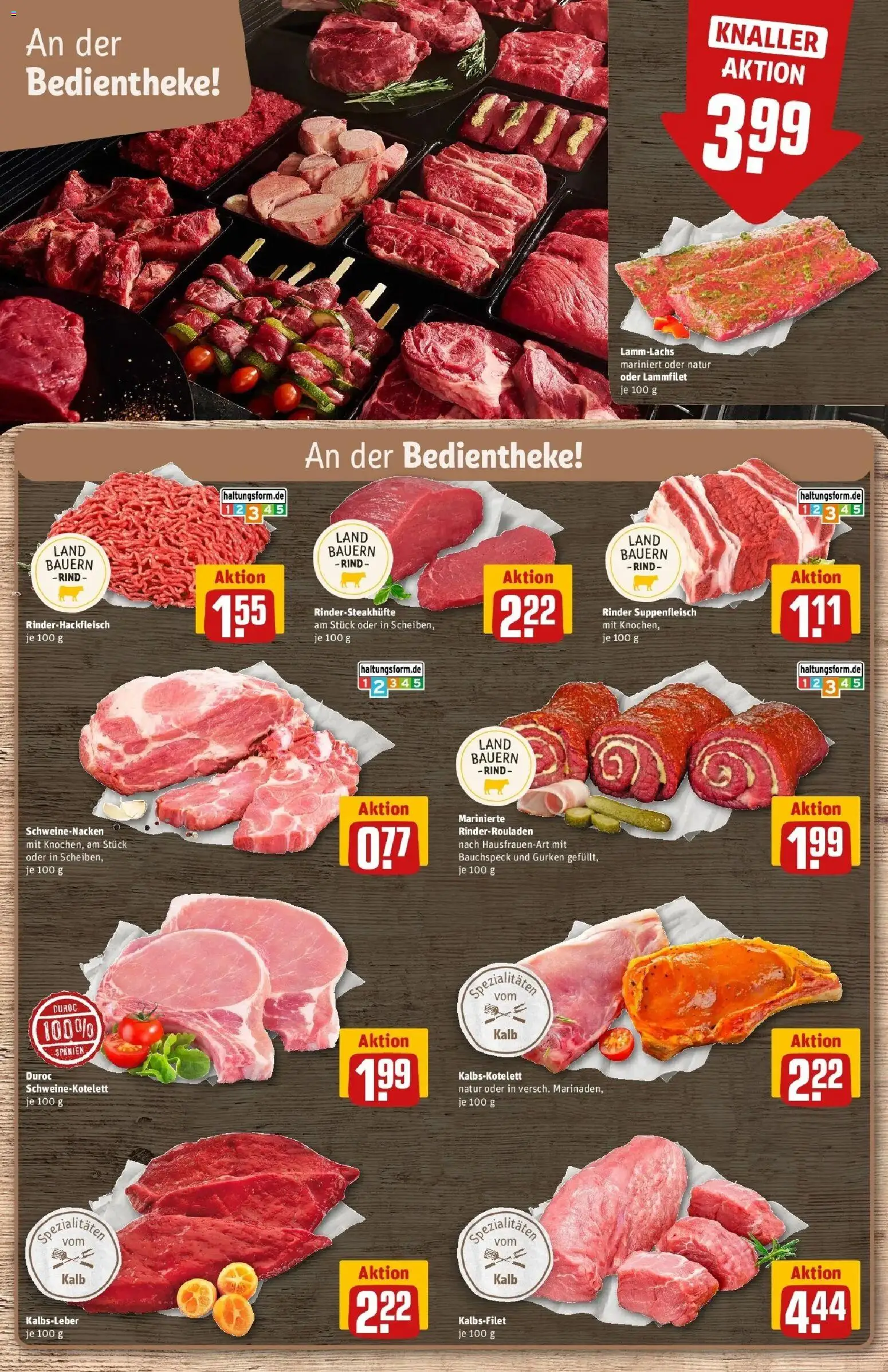Rewe Prospekt Mannheim	 – gültig ab 30.03.2026 | Seite: 13 | Produkte: Rinderrouladen, Kalbsleber, Suppenfleisch, Gurken