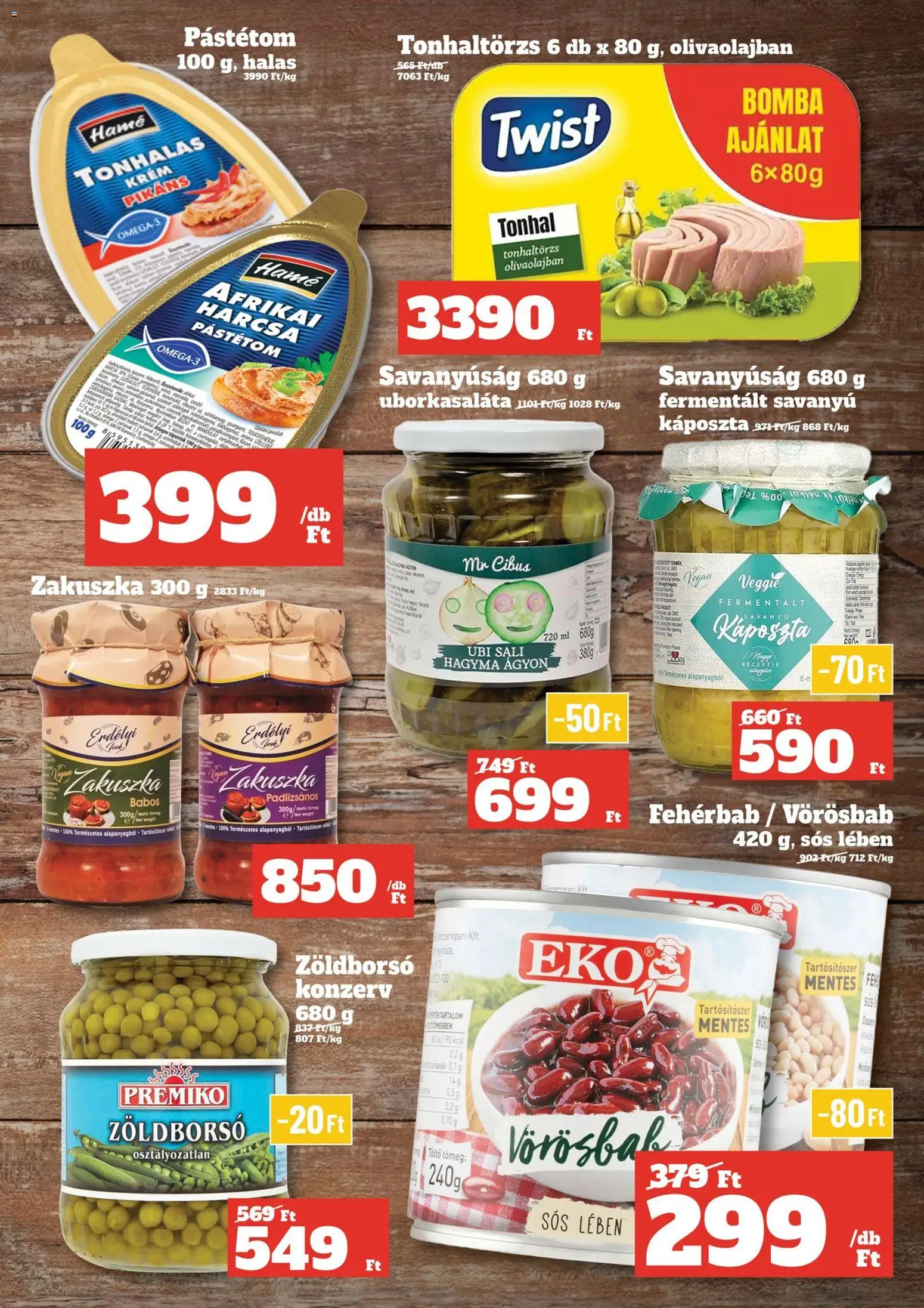 Family Diszkont akciós ujság - amely érvényes a következő dátumtól: 16.04.2026 | Oldal: 9 | Termékek: Káposzta, Zöldborsó, Tonhal, Töltő