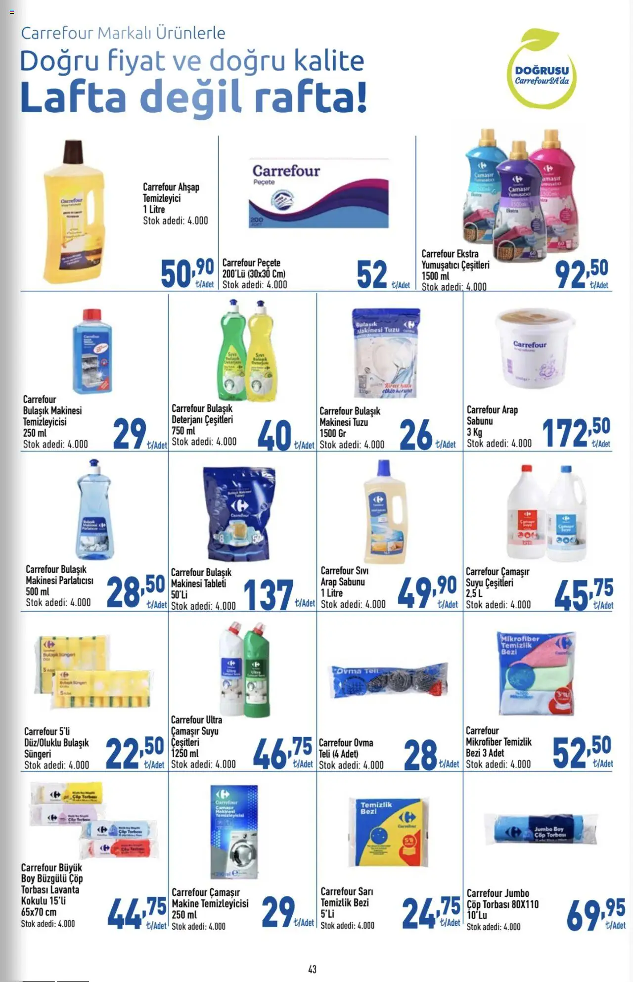 CarrefourSA Katalog - 26.06.2025 tarihinden itibaren geçerlidir | Sayfa: 43 | Ürünler: Arap sabunu, Çöp torbası, Yumuşatıcı, Bulaşık makinesi