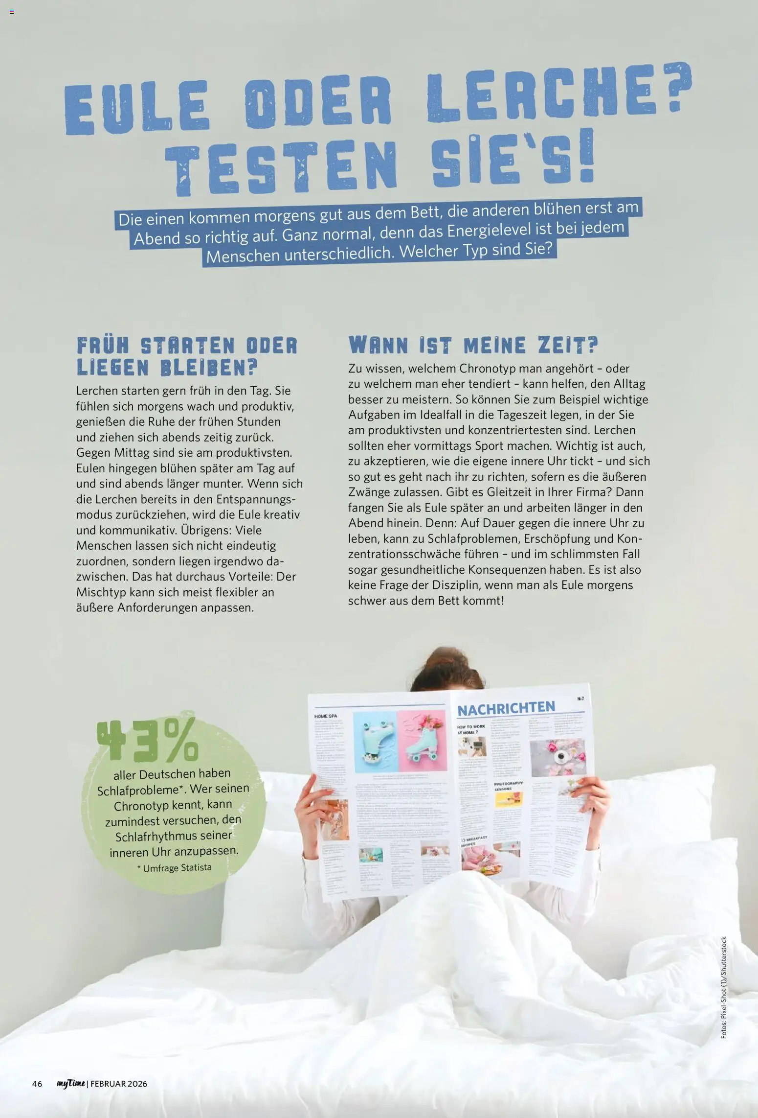 Combi myTime Februar 2026 – gültig ab 01.02.2026 | Seite: 46 | Produkte: Bett, Uhr