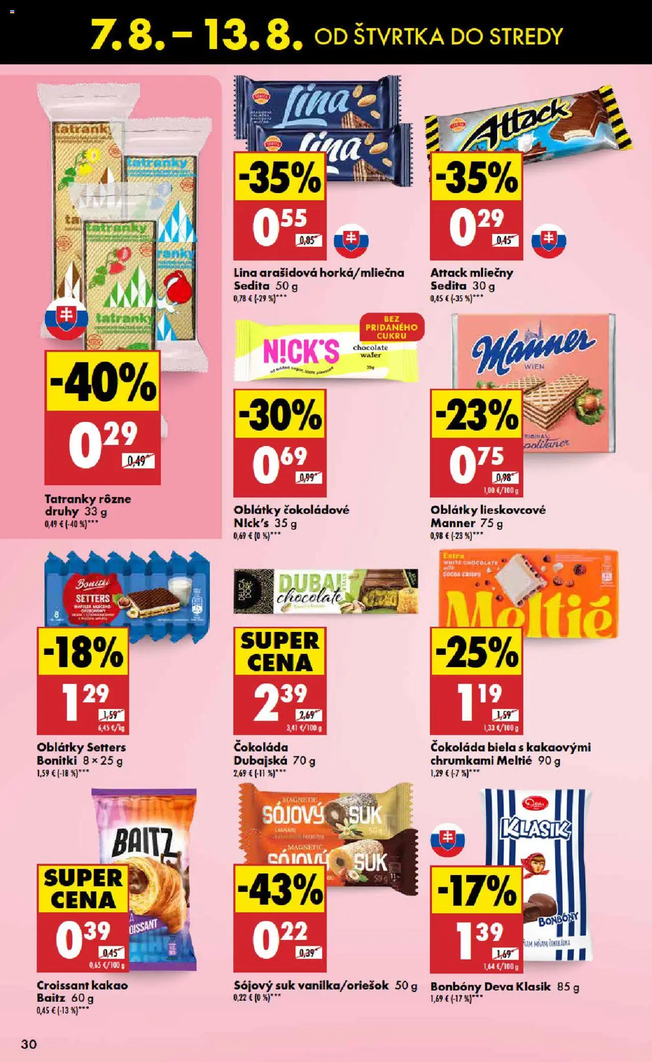 Biedronka leták │ platný od 07.08.2025 | Strana: 30 | Produkty: Croissant, Čokoláda, Kakao