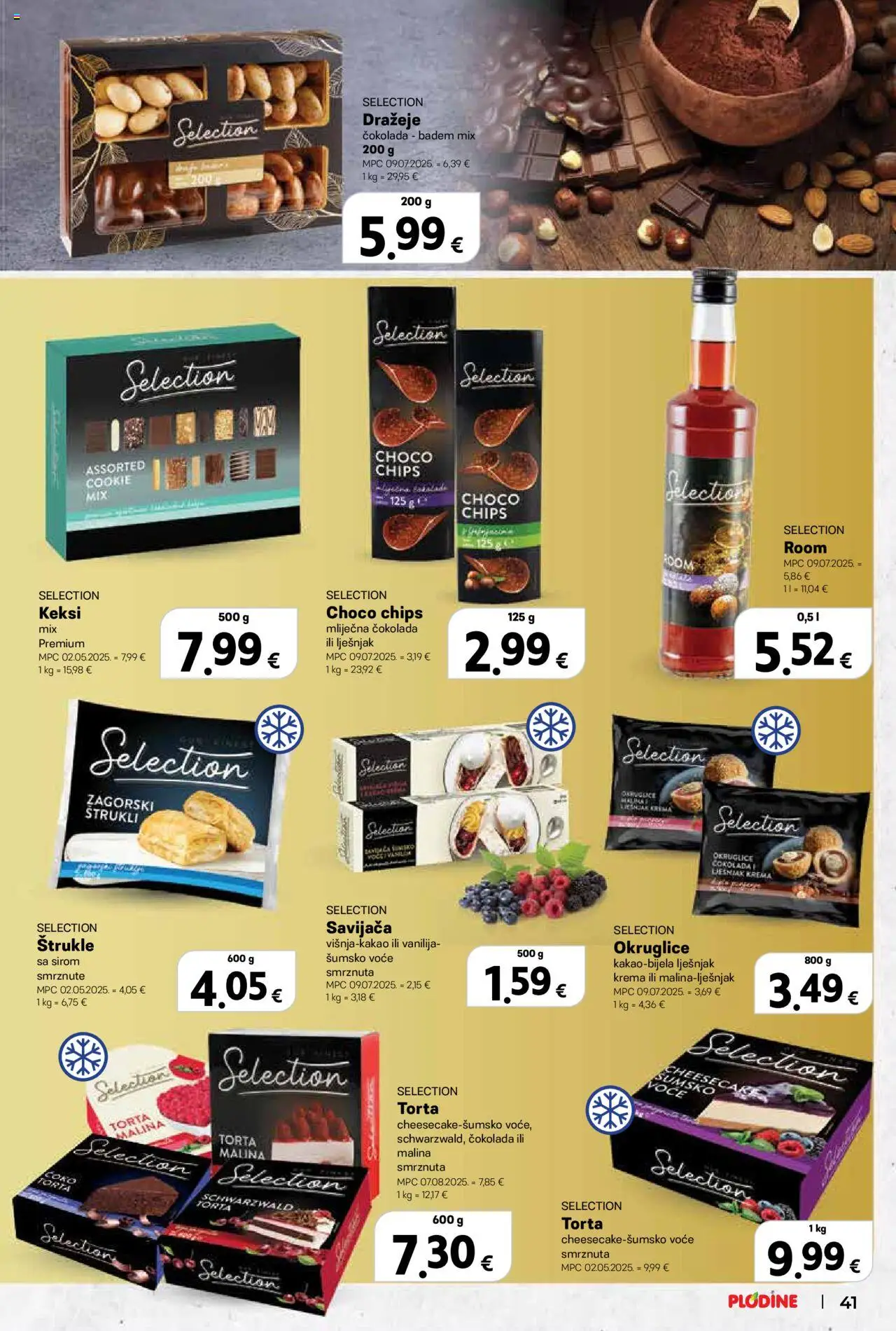 Plodine katalog | vrijedi od 22.10.2025 | Stranica: 41 | Proizvodi: Okruglice, Čokolada, Badem, Torta