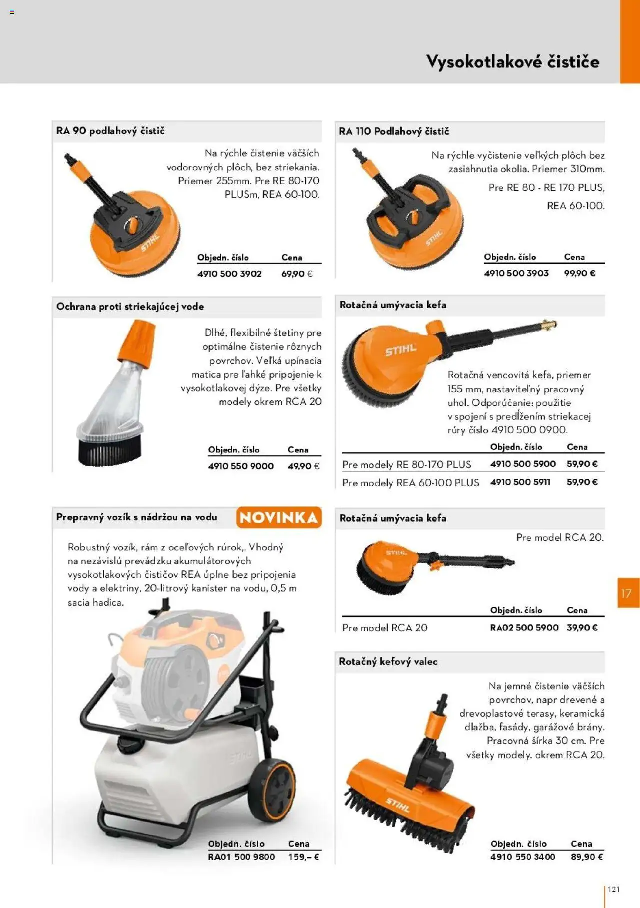 Nové STIHL akcie – leták je platný od 01.04.2025 | Strana: 121 | Produkty: Rám, Kefa