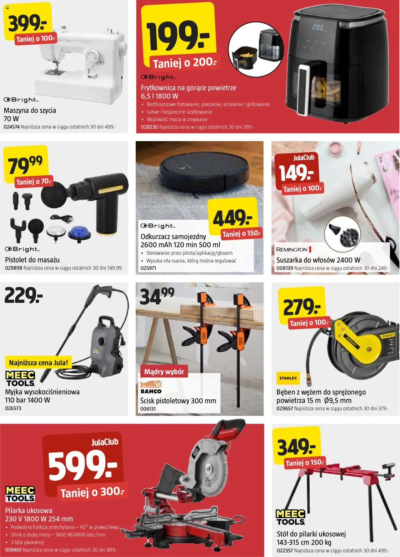 Jula Gazetka od 12.06.2025 | Strona: 12 | Produkty: Suszarka, Odkurzacz, Maszyna do szycia, Frytkownica