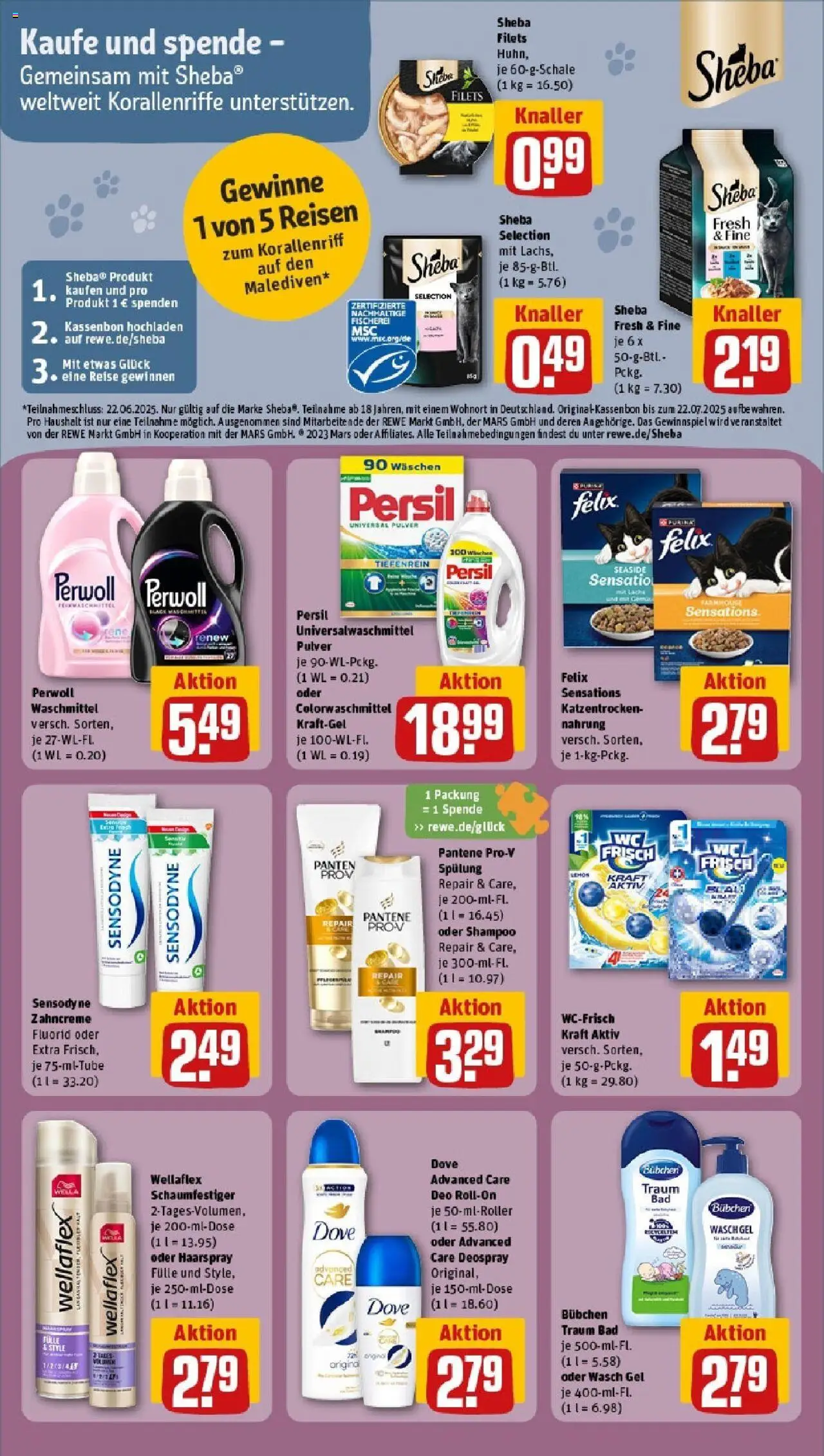 Rewe prospekt St. Ingbert / Rohrbach	 - gültig ab dem 08.06.2025 | Seite: 18 | Produkte: Shampoo, Haarspray, Waschmittel, Persil