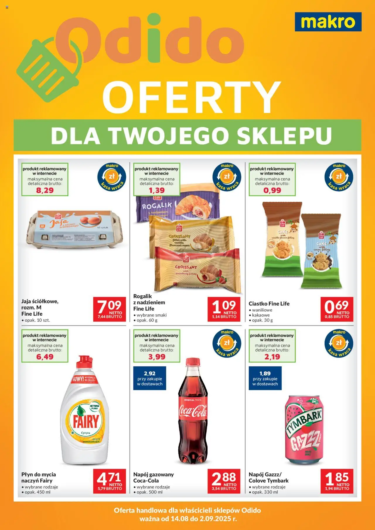 Makro Gazetka - Odido Oferty dla Twojego sklepu od 14.08.2025 | Strona: 1 | Produkty: Cytryna, Fairy, Jaja