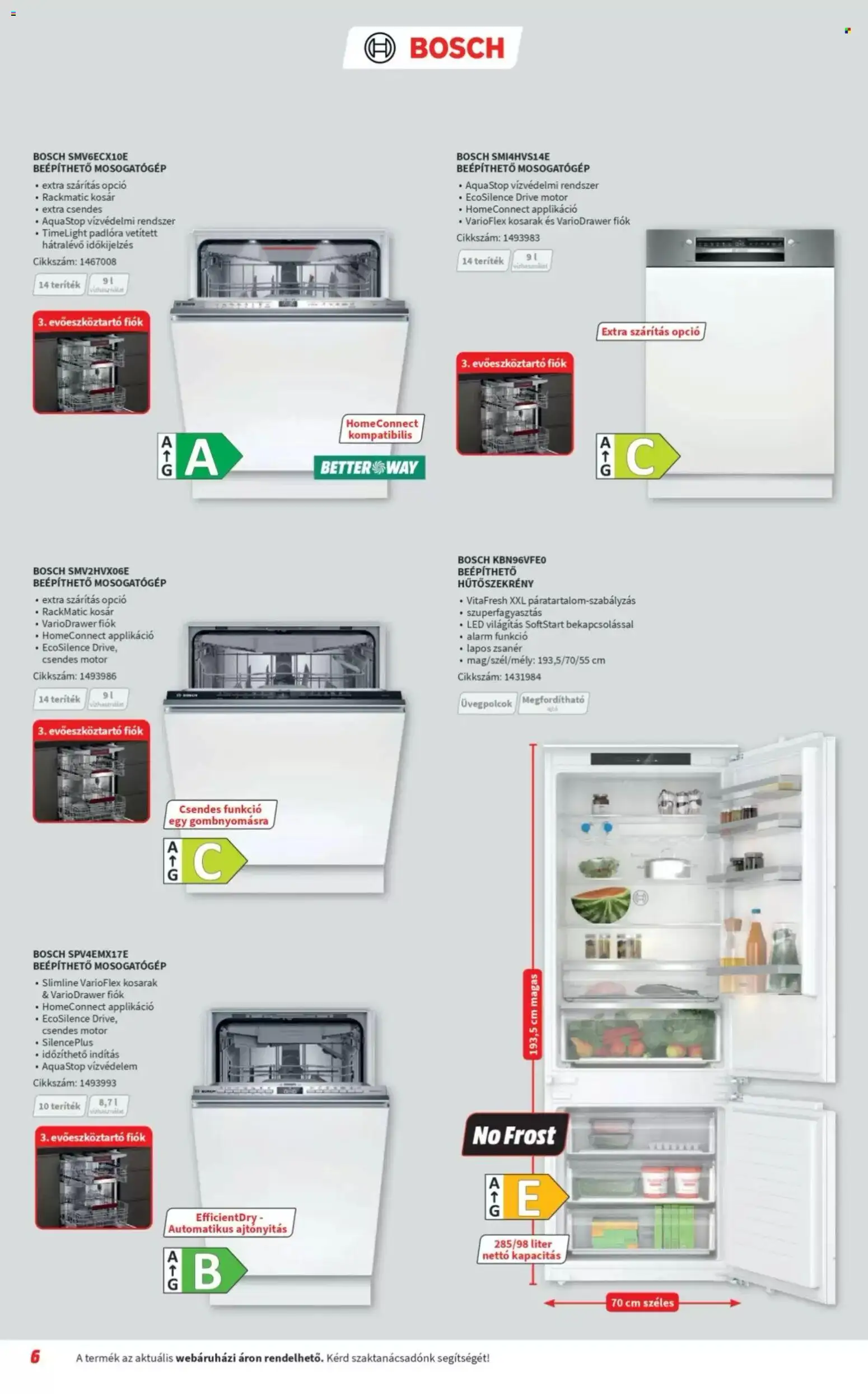 Media Markt akciós ujság - amely érvényes a következő dátumtól: 07.01.2026 | Oldal: 6 | Termékek: Evőeszköztartó, Hűtőszekrény, Mosogatógép, Kosár