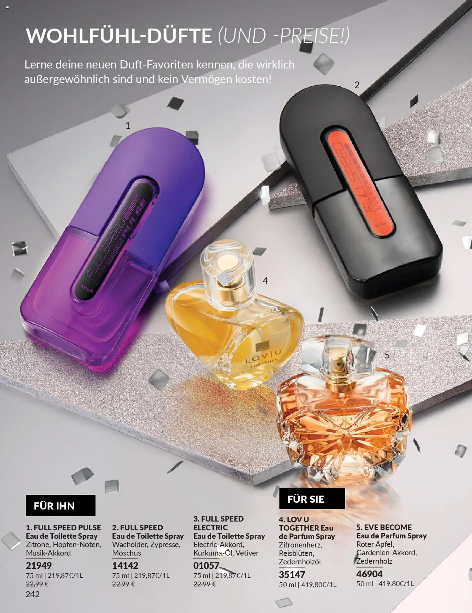 AVON Katalog Dezember 2025 – gültig ab 01.12.2025 | Seite: 244 | Produkte: Toilette, Parfüm, Eau de Toilette, Eau de Parfum