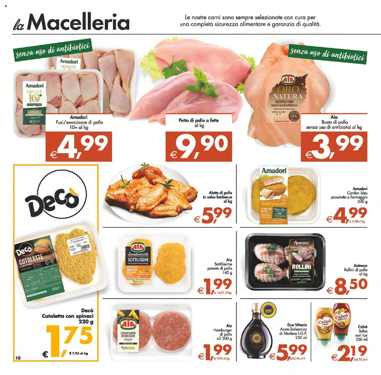 Volantino Decò del 23.01.2026 | Pagina: 10 | Prodotti: Salsa, Prosciutto, Spinaci, Aceto