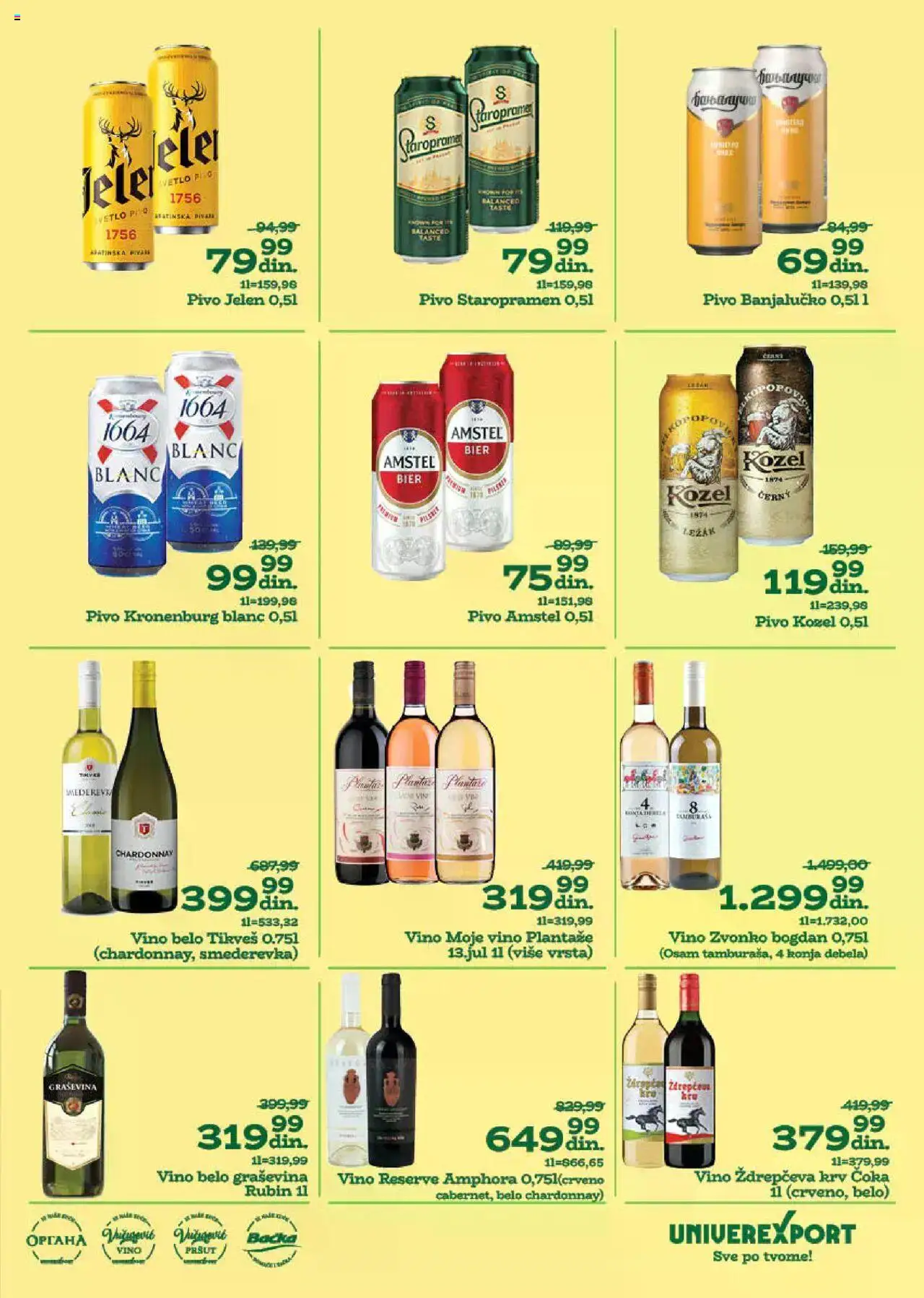 Univerexport katalog - važi od 18.08.2025 | Strana: 23 | Proizvode: Pršut, Amstel, Vino, Pivo