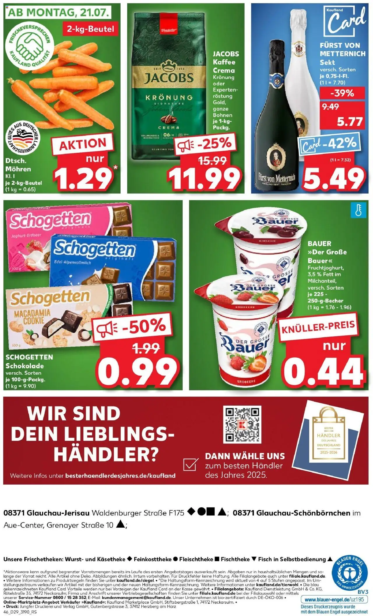 Kaufland prospekt Glauchau	 - gültig ab dem 21.07.2025 | Seite: 5 | Produkte: Furst von metternich, Sekt, Mohren, Wurst