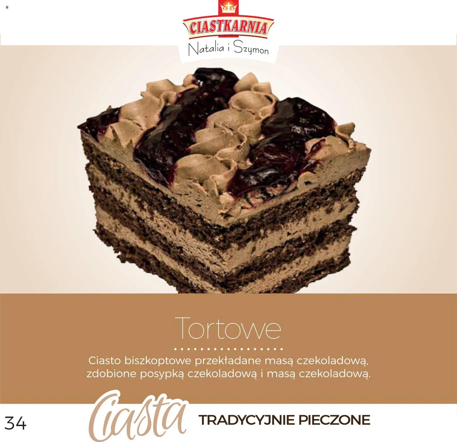Topaz Gazetka - Ciasta  od 01.12.2025 | Strona: 34 | Produkty: Czekoladowa, Ciasto