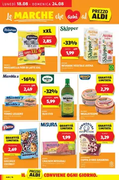 Volantino Aldi del 17.08.2025 | Pagina: 16 | Prodotti: Cereali, Carota, Panna, Mozzarella