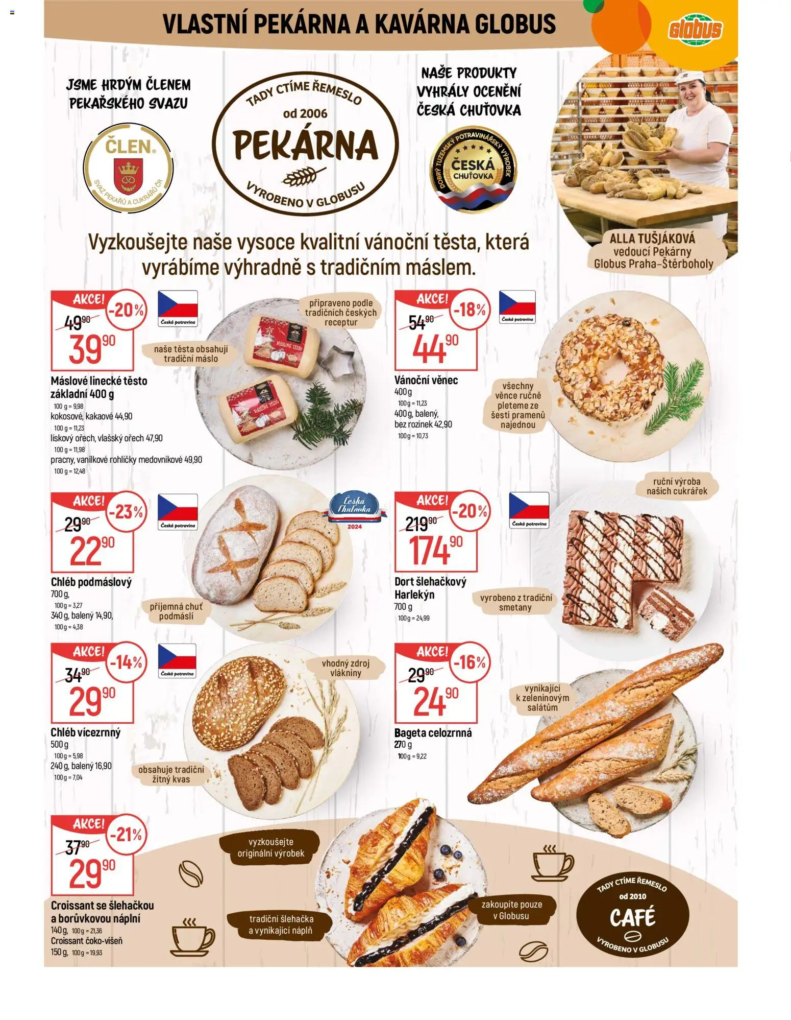 Globus leták - Praha-Štěrboholy  od 03.12.2025 | Strana: 6 | Produkty: Linecké těsto, Globus, Pekárna, Těsto