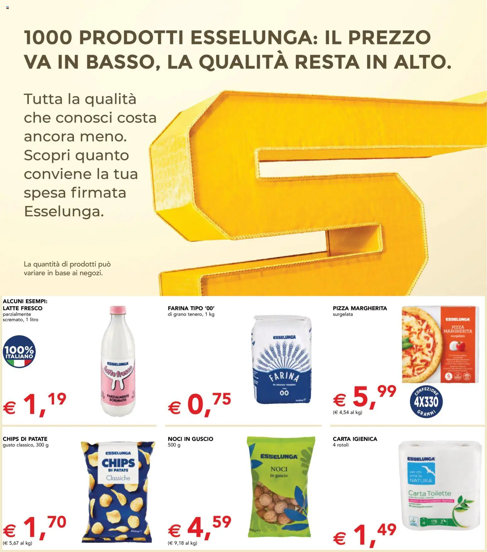 Volantino Esselunga S del 07.11.2025 | Pagina: 2 | Prodotti: Patate, Latte, Farina, Noci