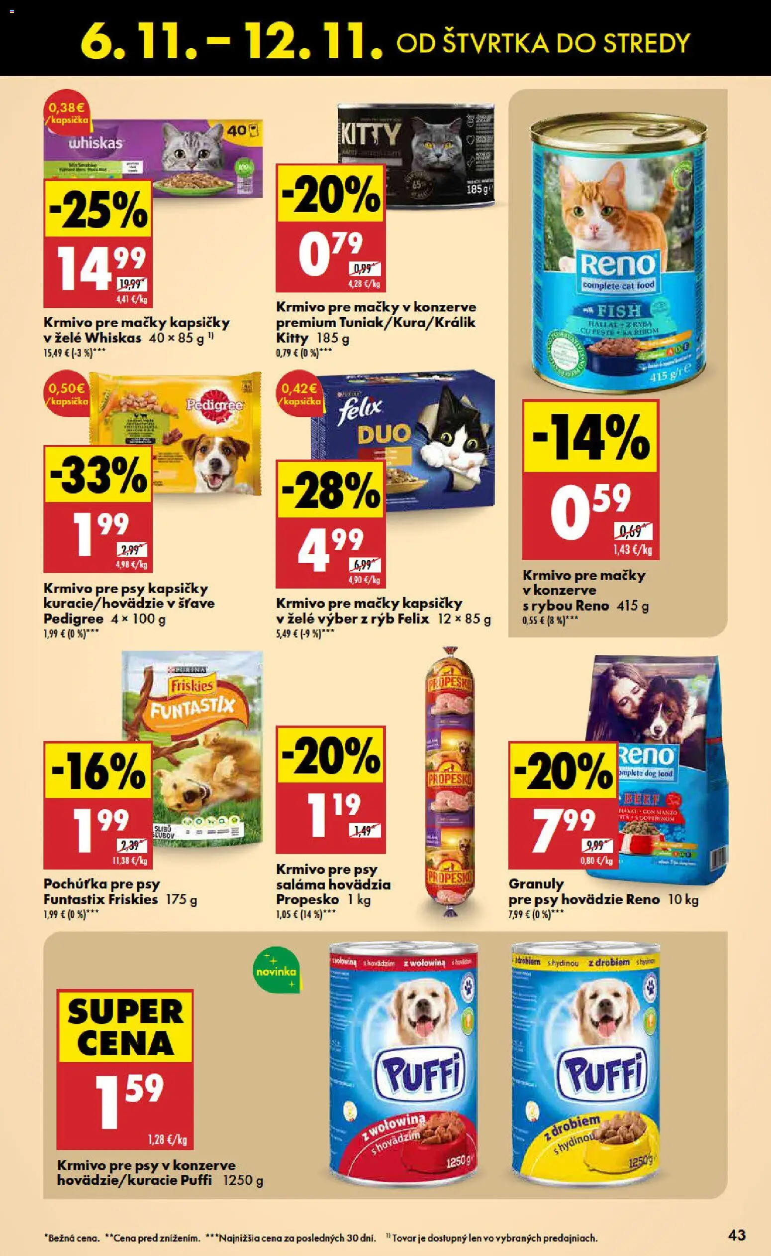 Nové Biedronka akcie – leták je platný od 06.11.2025 | Strana: 43 | Produkty: Felix, Saláma, Ryba, Whiskas