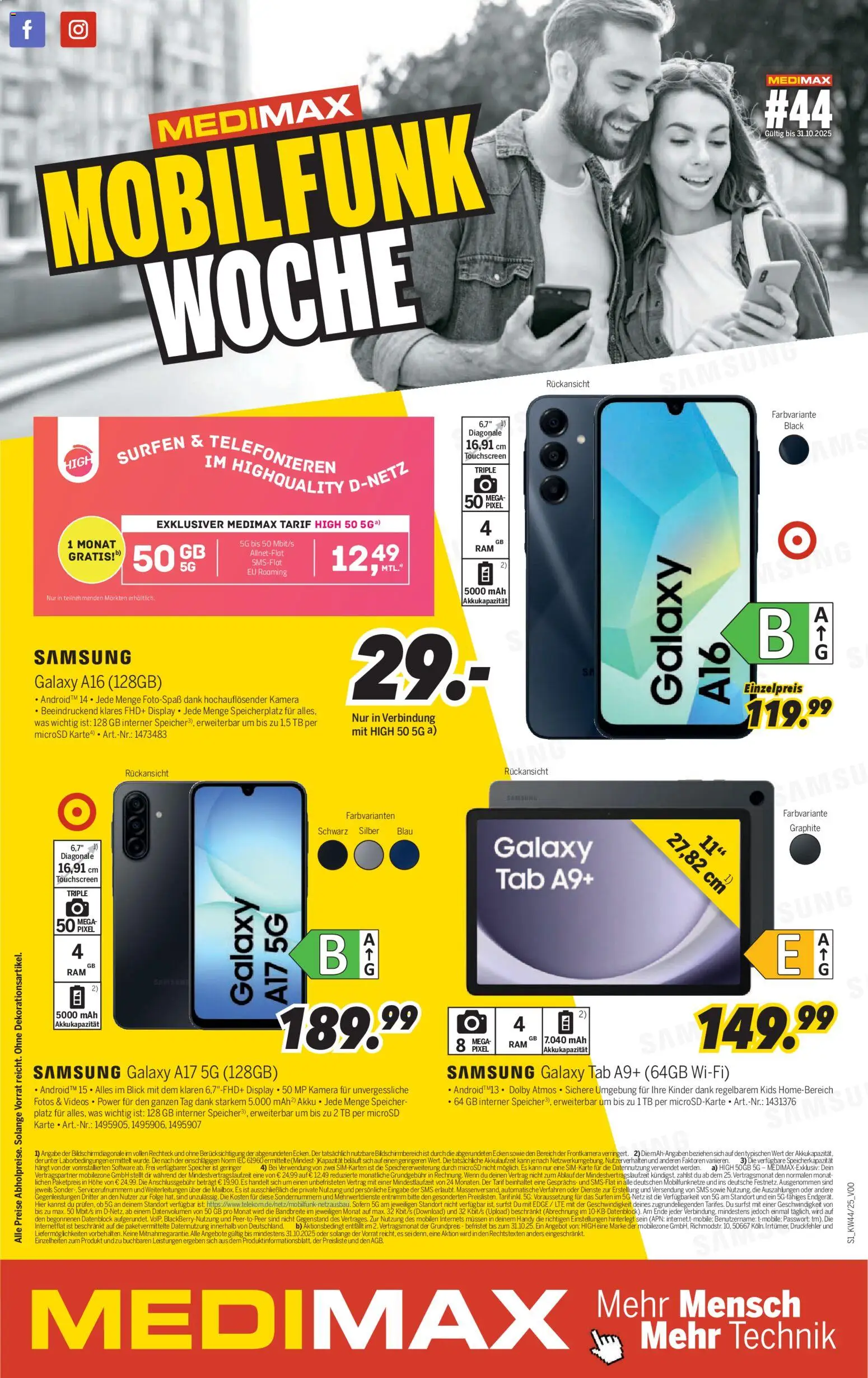 Medimax Prospekt 	 – gültig ab 25.10.2025 | Seite: 1 | Produkte: Kamera, Samsung