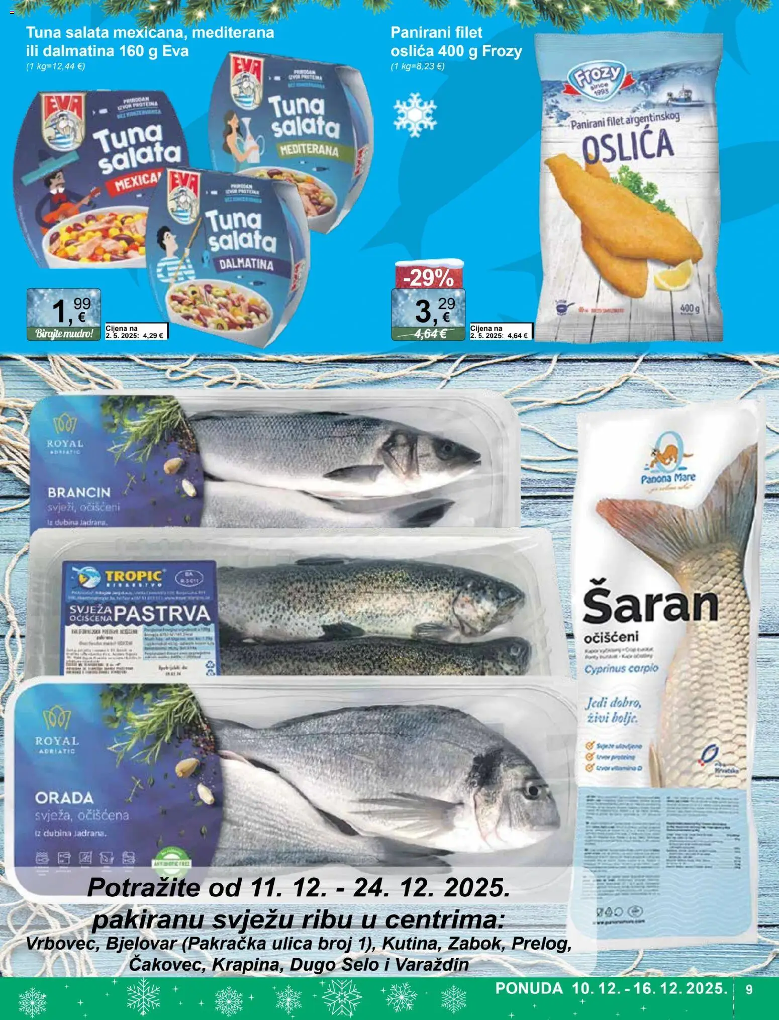KTC katalog | vrijedi od 10.12.2025 | Stranica: 9 | Proizvodi: Šaran, Brancin, Salata, Tuna