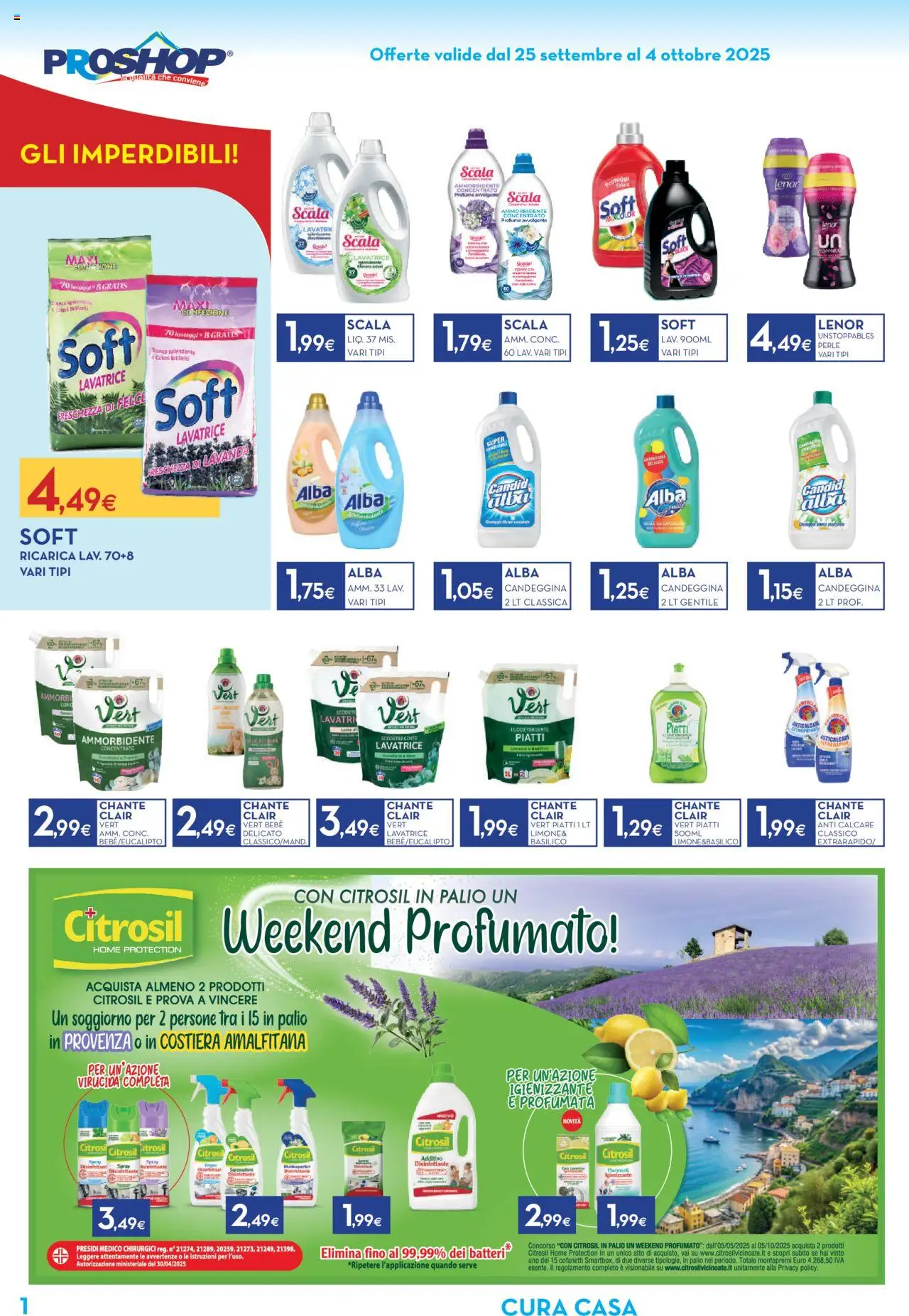 Volantino Proshop del 25.09.2025 | Pagina: 2 | Prodotti: Candeggina, Limone, Basilico, Lavanda