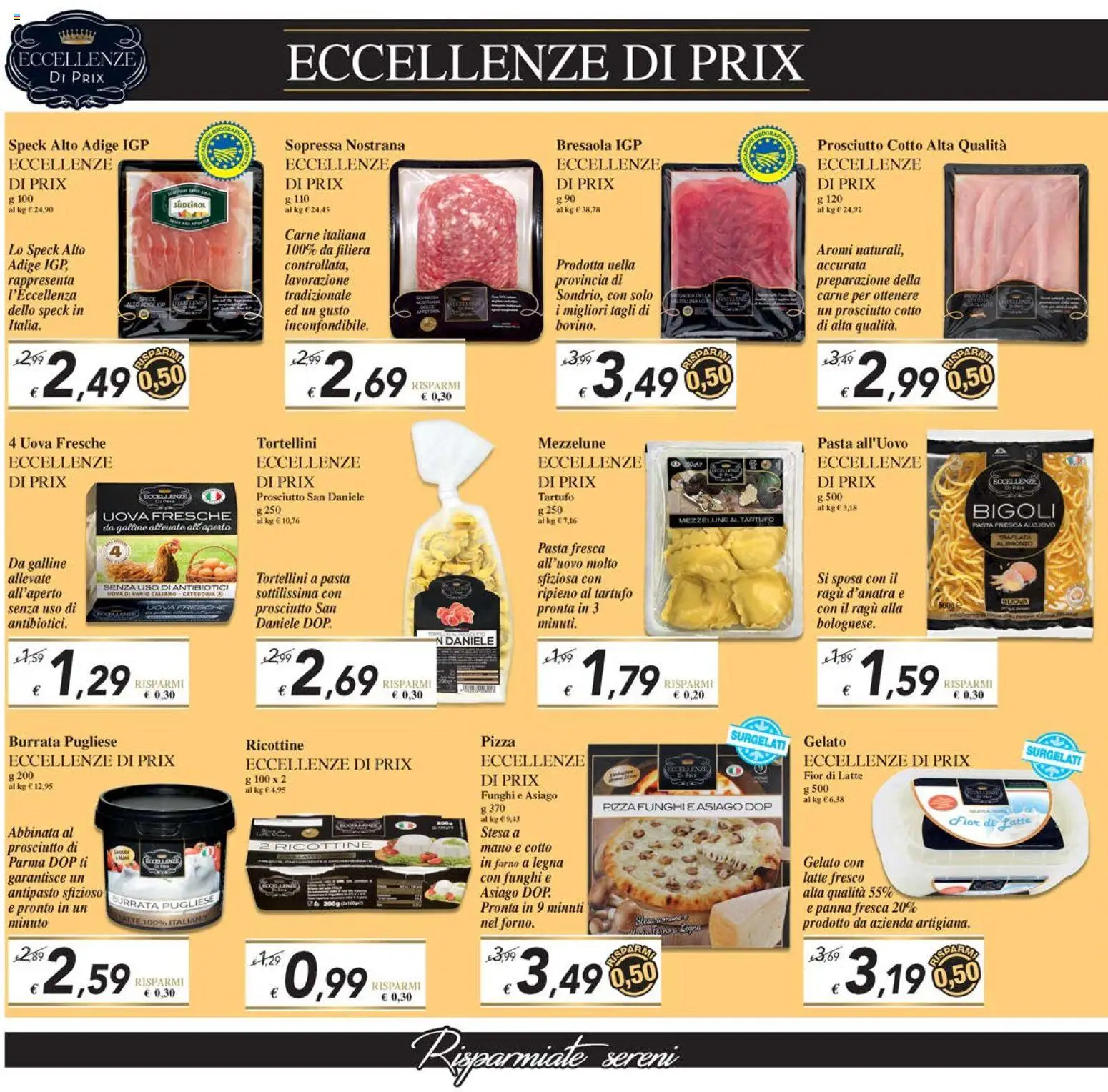 Volantino Prix del 28.10.2025 | Pagina: 8 | Prodotti: Bresaola, Pasta, Funghi, Forno