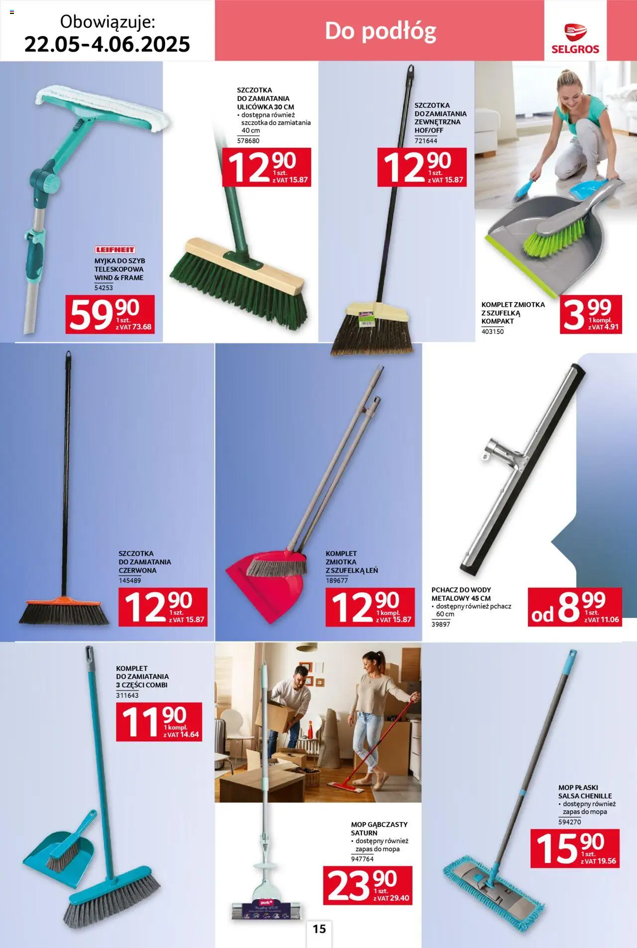 Selgros cash&carry Gazetka - Sprzątanie od 22.05.2025 | Strona: 15 | Produkty: Szczotka