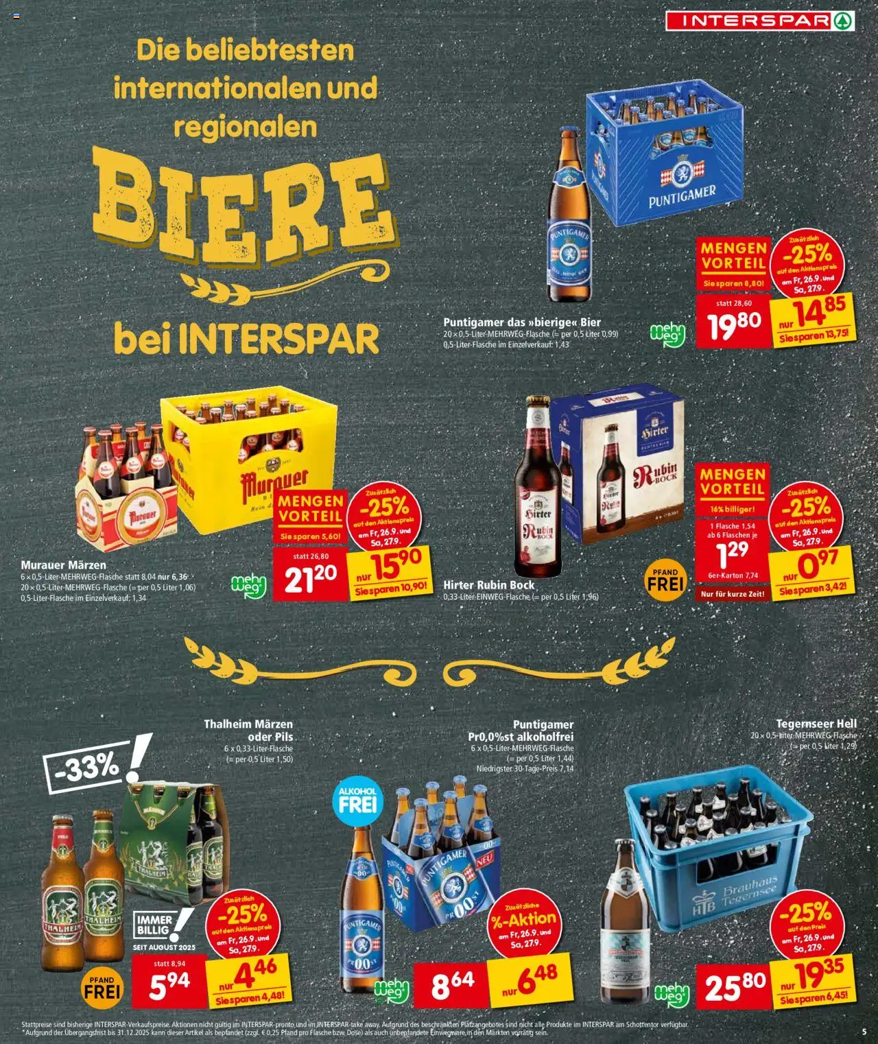 Interspar Flugblatt - Steiermark gültig ab 25.09.2025 | Seite: 7 | Produkte: Bier