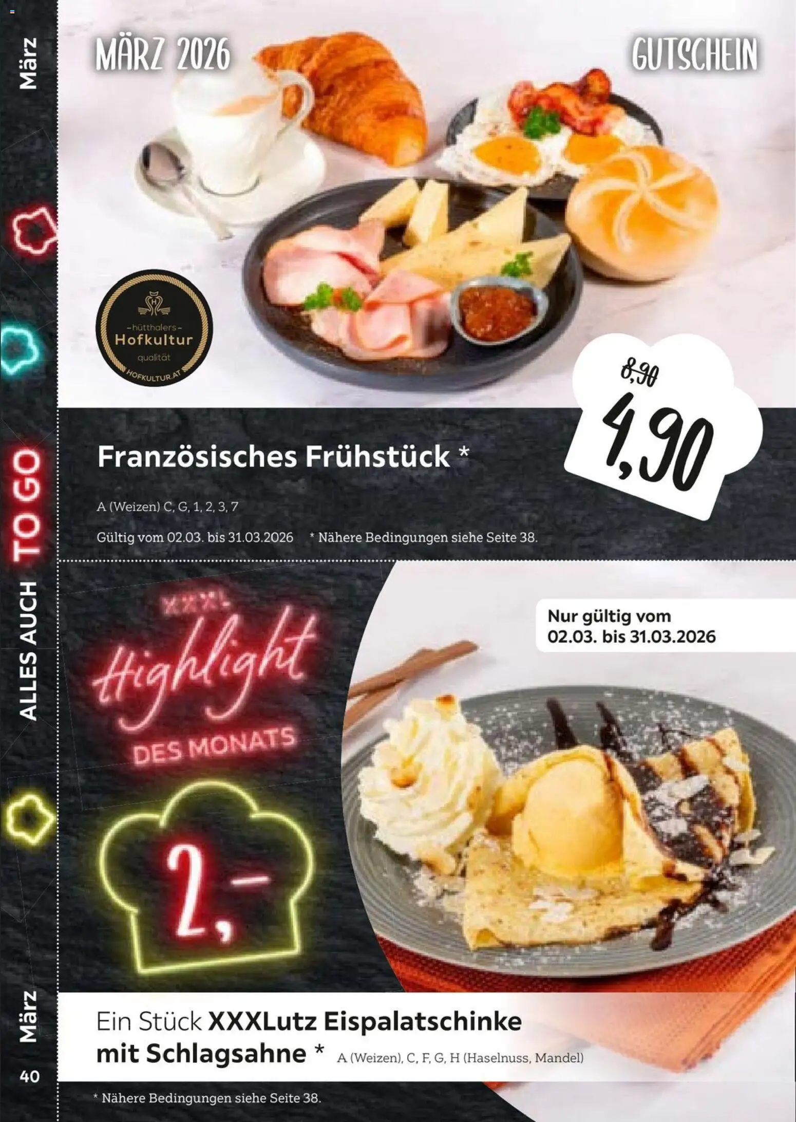 XXXL Lutz  Freundschaftskartenjournal – gültig ab 01.02.2026 | Seite: 40 | Produkte: Schlagsahne