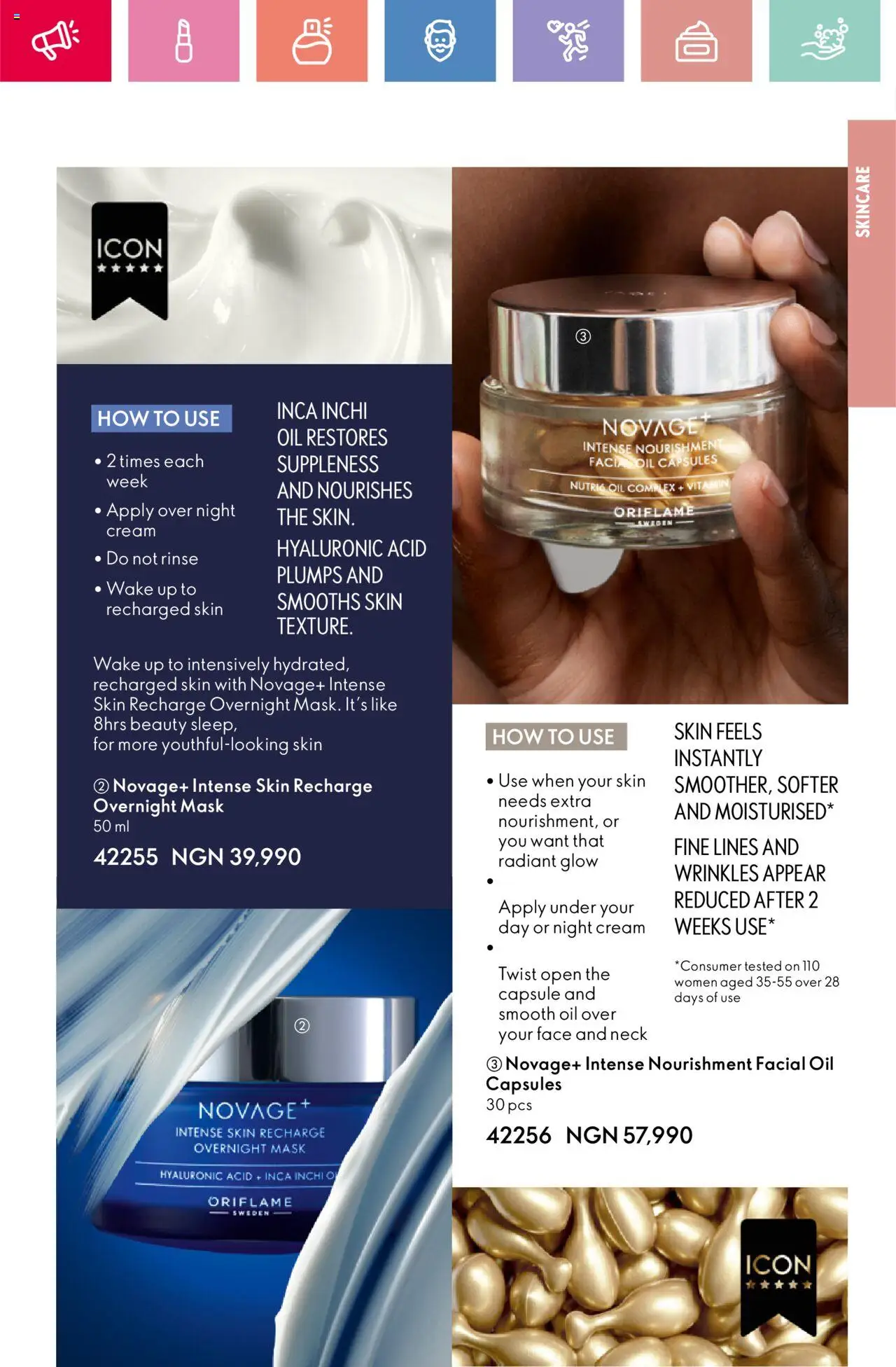 Oriflame -Catalogue valid from 01.04.2025 | Page: 45 | Products: Čokoladni napitci, Cream, Mask, Oil