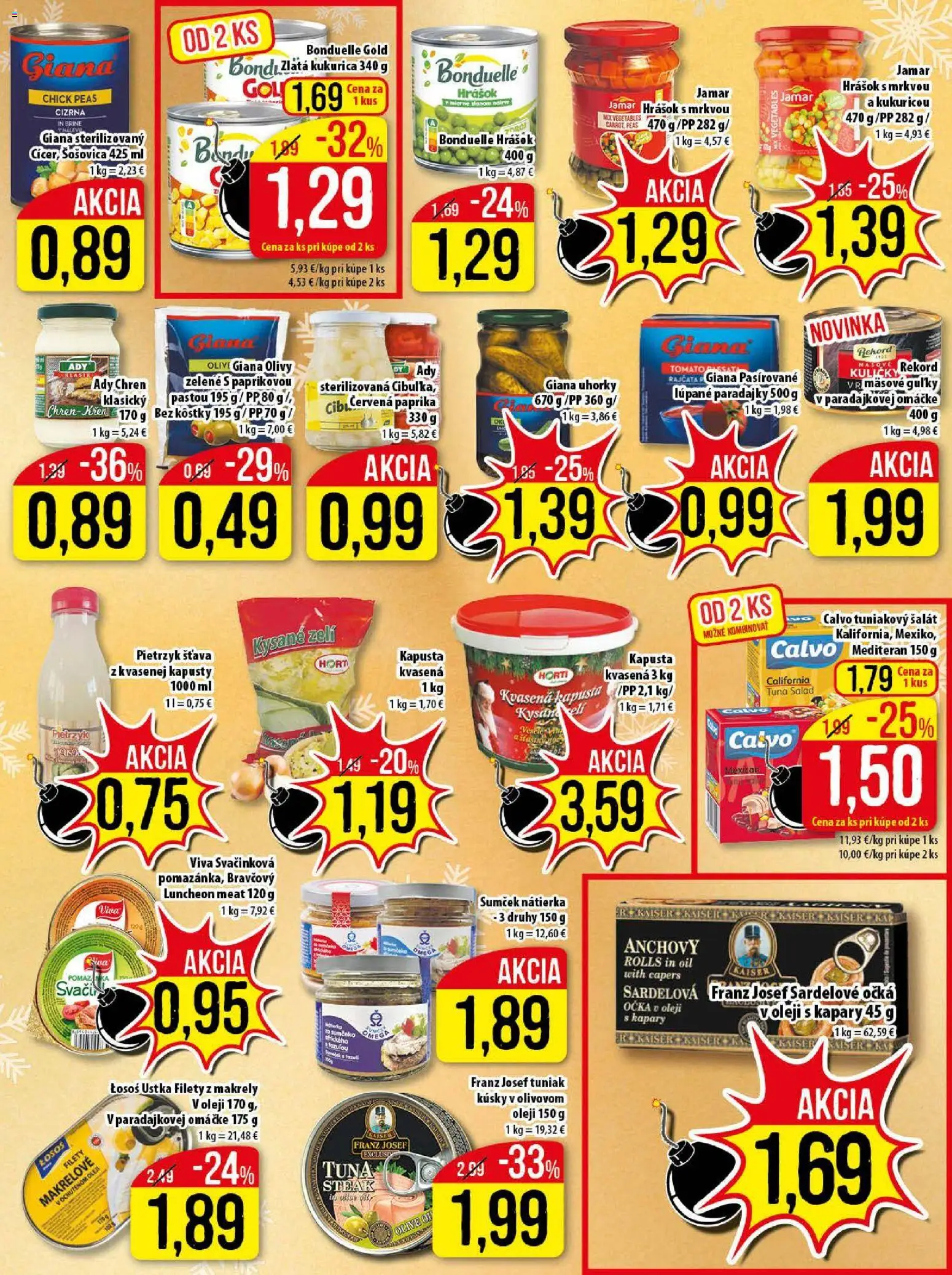 Nové Klas akcie – leták je platný od 15.12.2025 | Strana: 18 | Produkty: Hrášok, Losos, Šalát, Steak