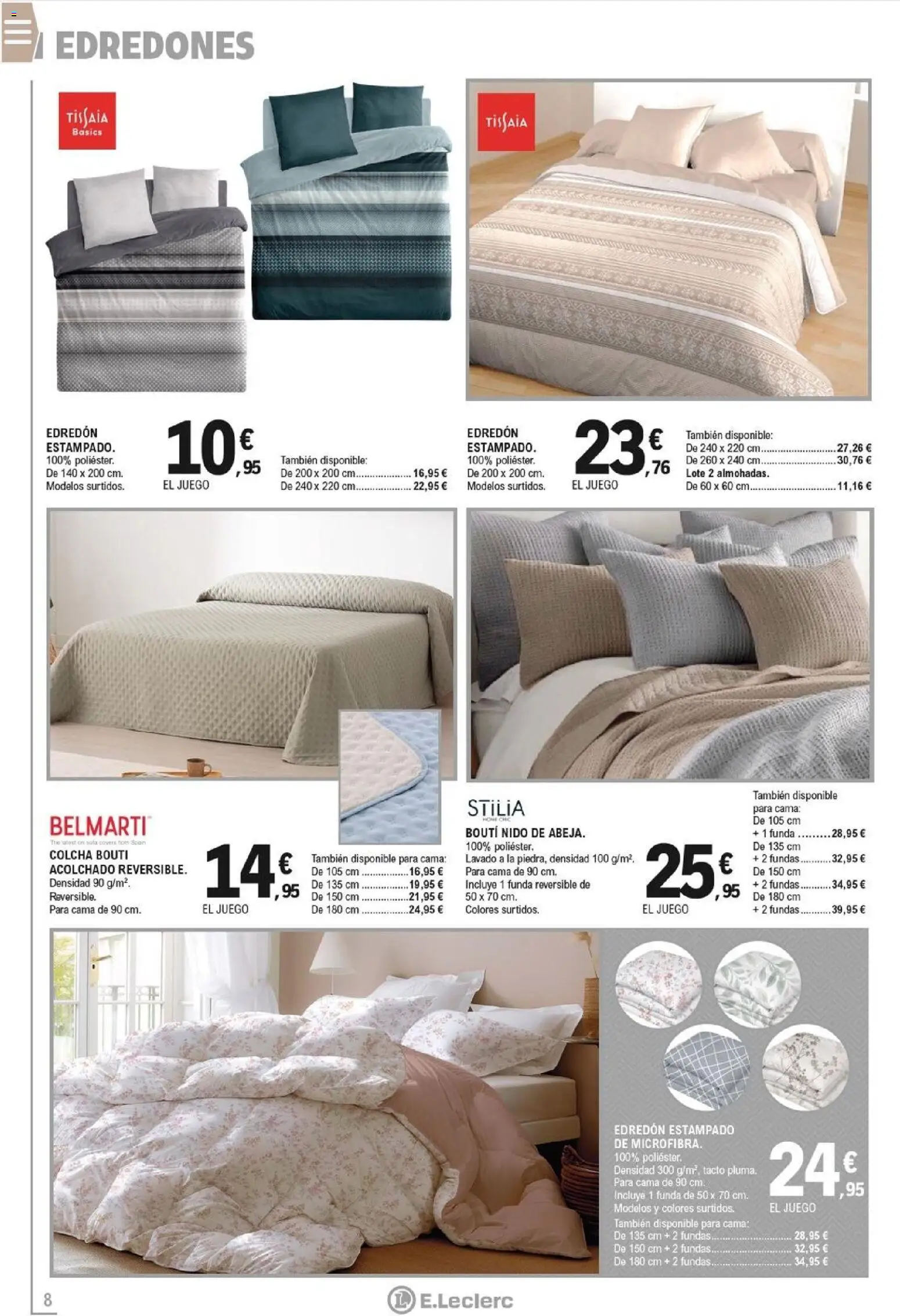 E.Leclerc folleto │ válido desde el 22.12.2025 | Página: 8 | Productos: Edredón, Funda, Cama, Colcha