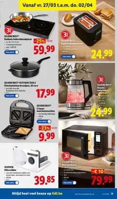 Lidl Folder week 13 - Voorbeeld van een folder van Lidl, geldig van 23.03.2026 | Pagina: 31 | Producten: Sandwich, Waterkoker, Oven, Pan