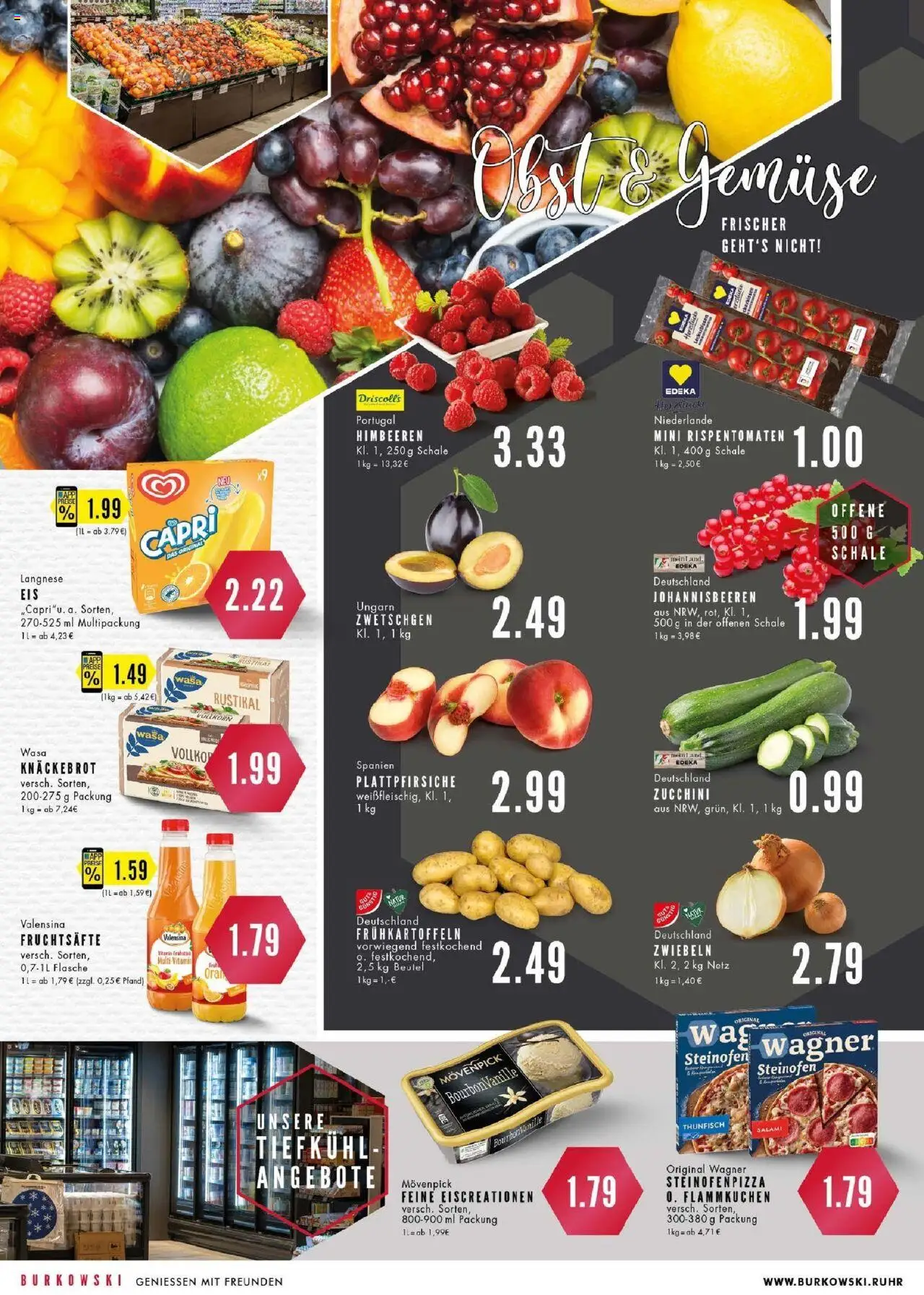 Edeka prospekt Essen	 - gültig ab dem 20.07.2025 | Seite: 6 | Produkte: Zwetschgen, Gemüse, Wasa knackebrot, Salami