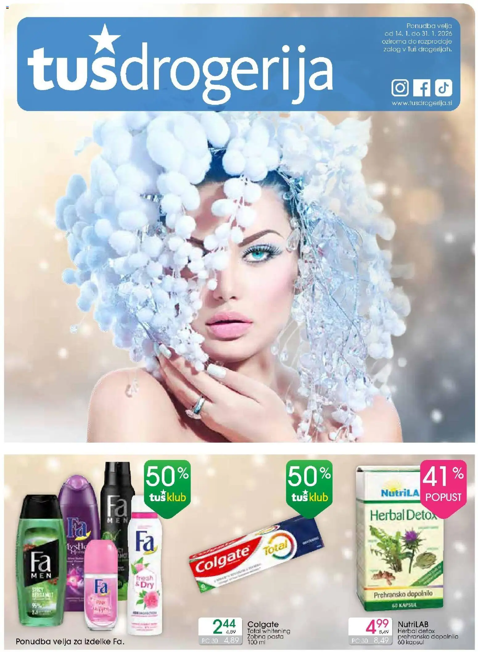 Novi Tuš drogerija katalog ponudbe – veljaven od 14.01.2026 | Stran: 1 | Izdelki: Zobna pasta