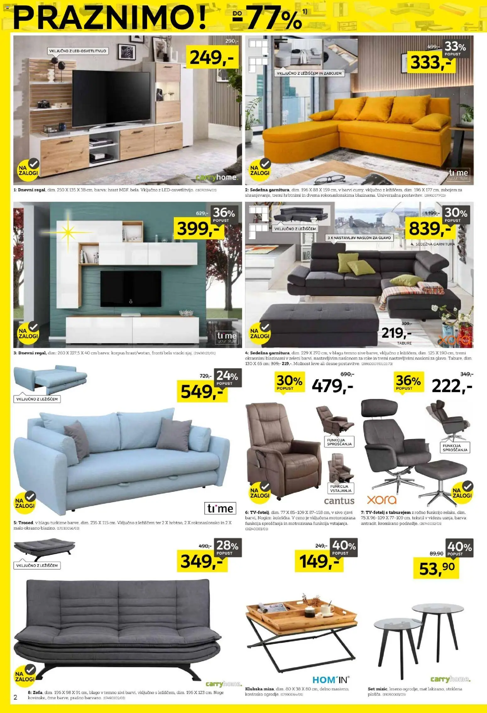 Novi XXXL Lesnina katalog ponudbe – veljaven od 29.12.2025 | Stran: 2 | Izdelki: Sedezna garnitura, Tabure, Barva